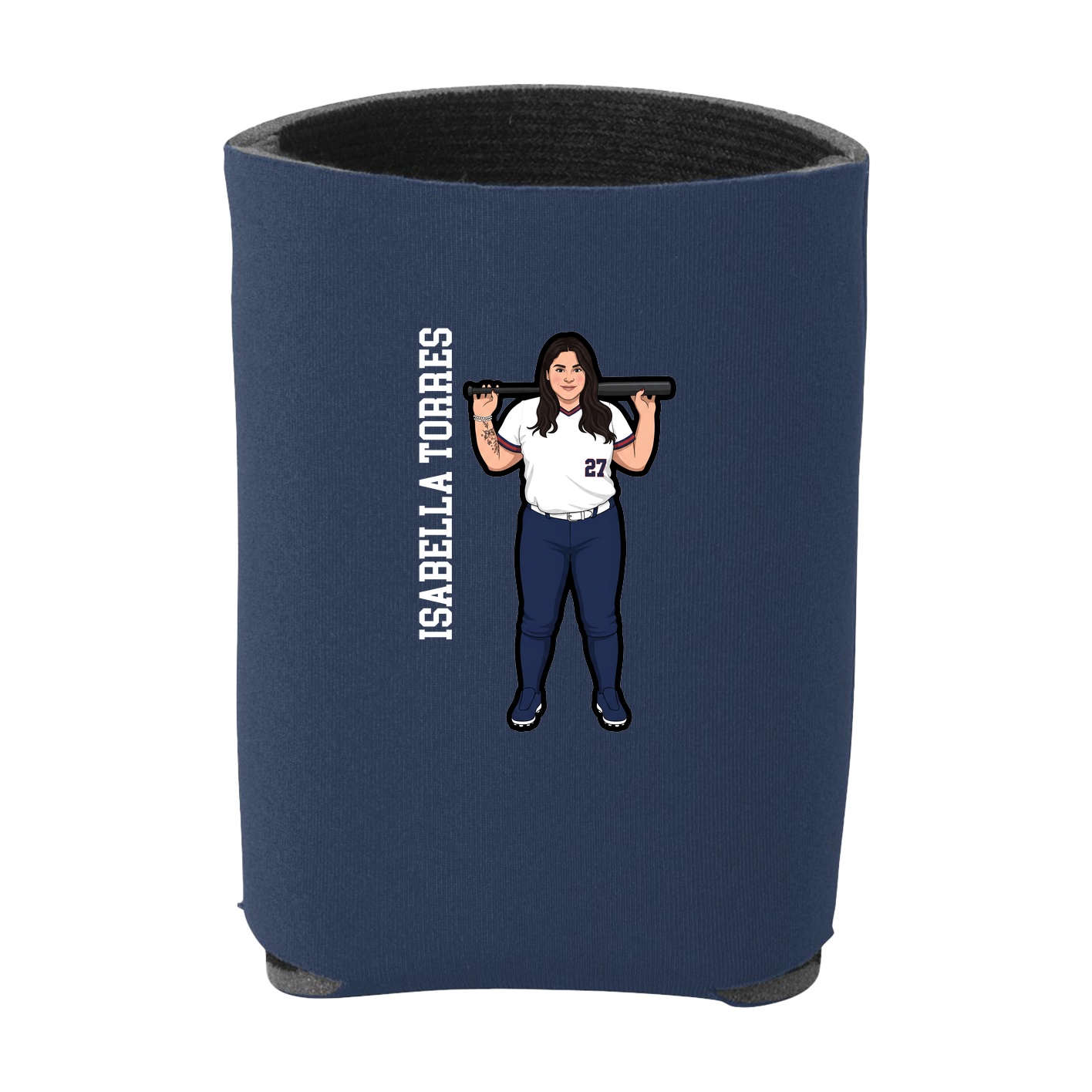 Can Holder — Name Vertical in Navy