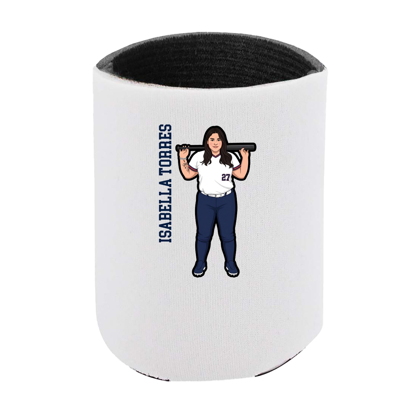 Can Holder — Name Vertical in White