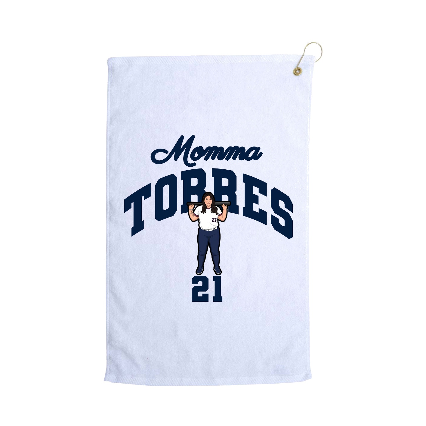 Golf Towel — Mothers Day Arch in White