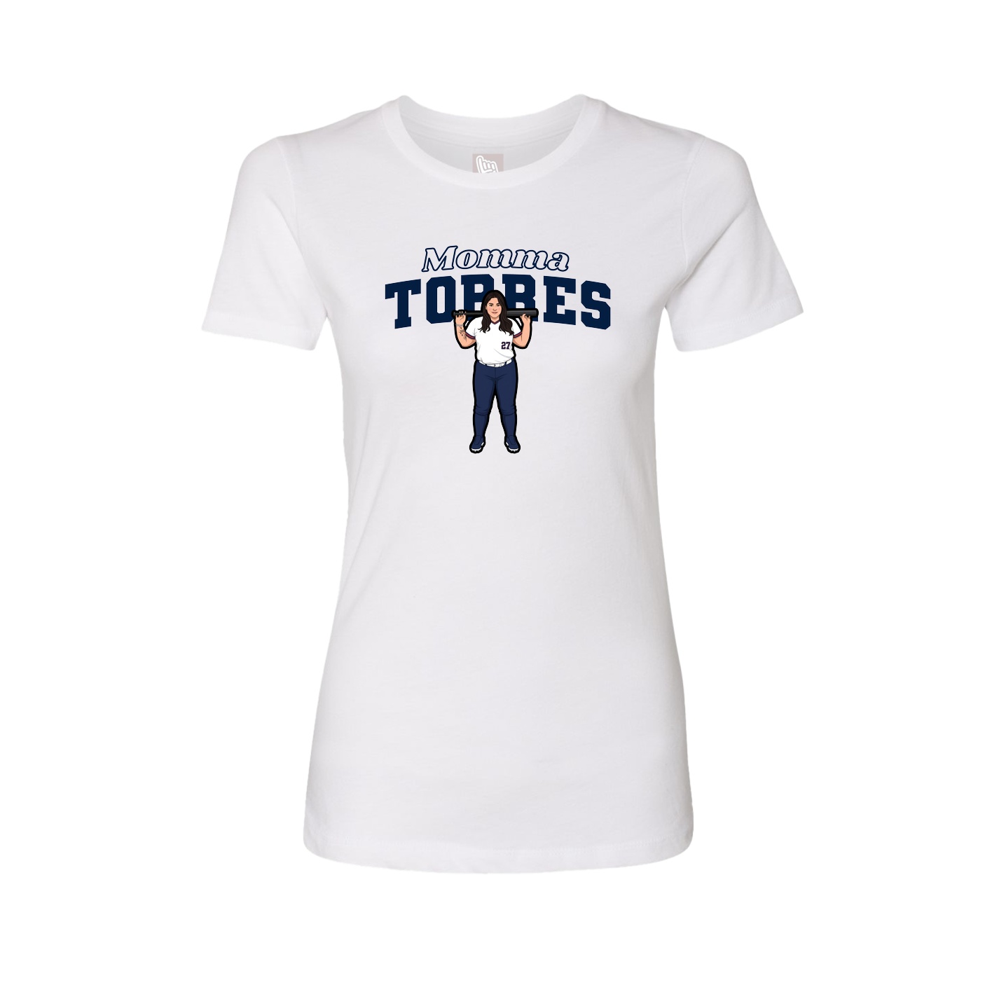 Womens Tee — Mothers Day Block in White