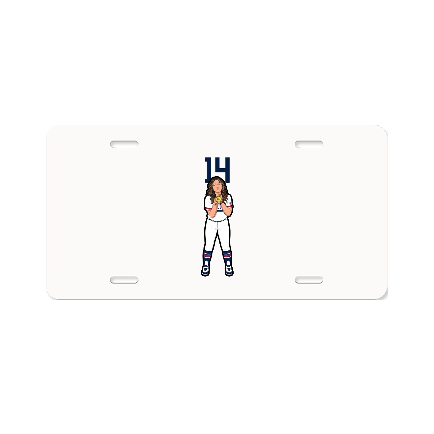 License Plate — Number Top in Classic