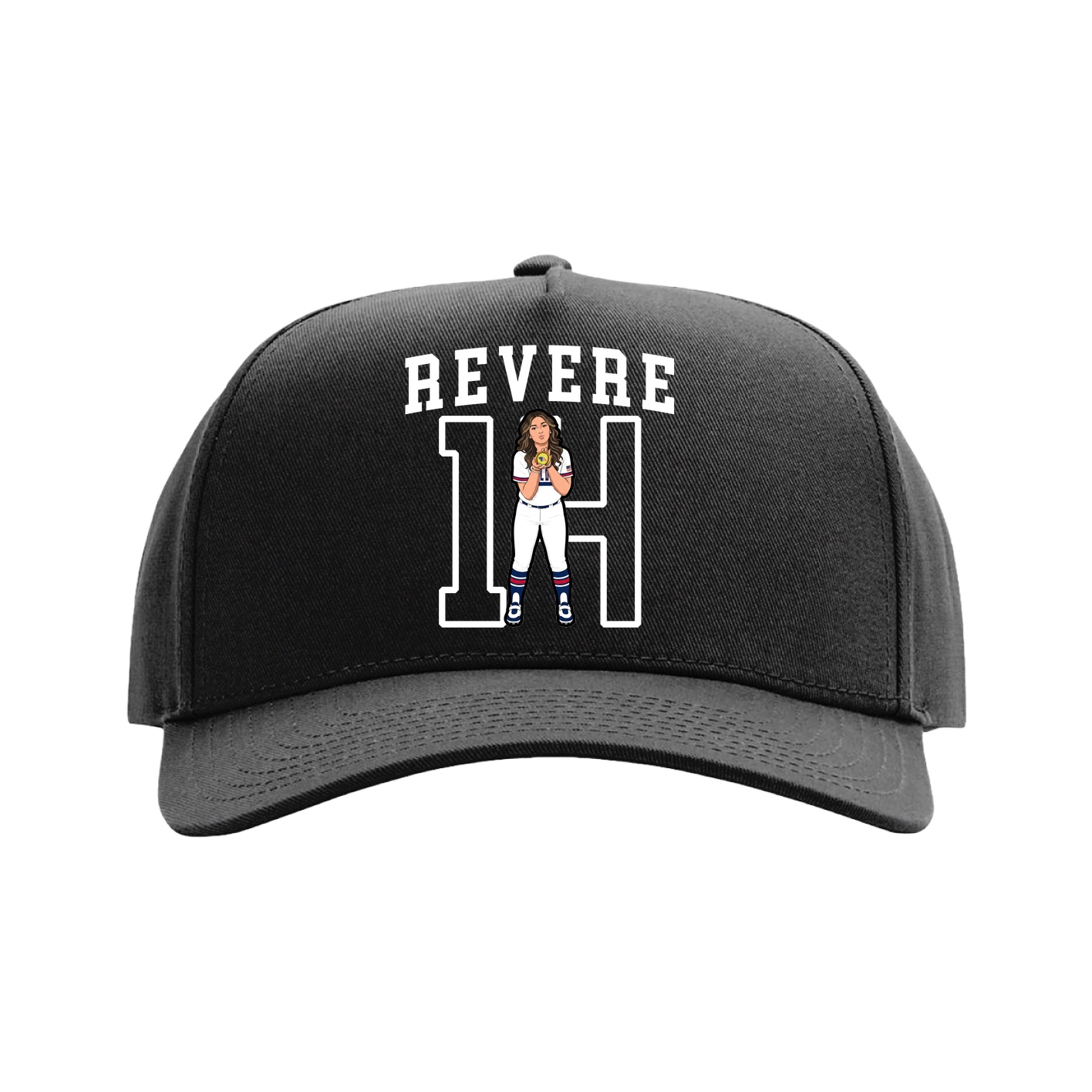 Full Fabric Five-Panel Champ Cap — Shirsey in Black