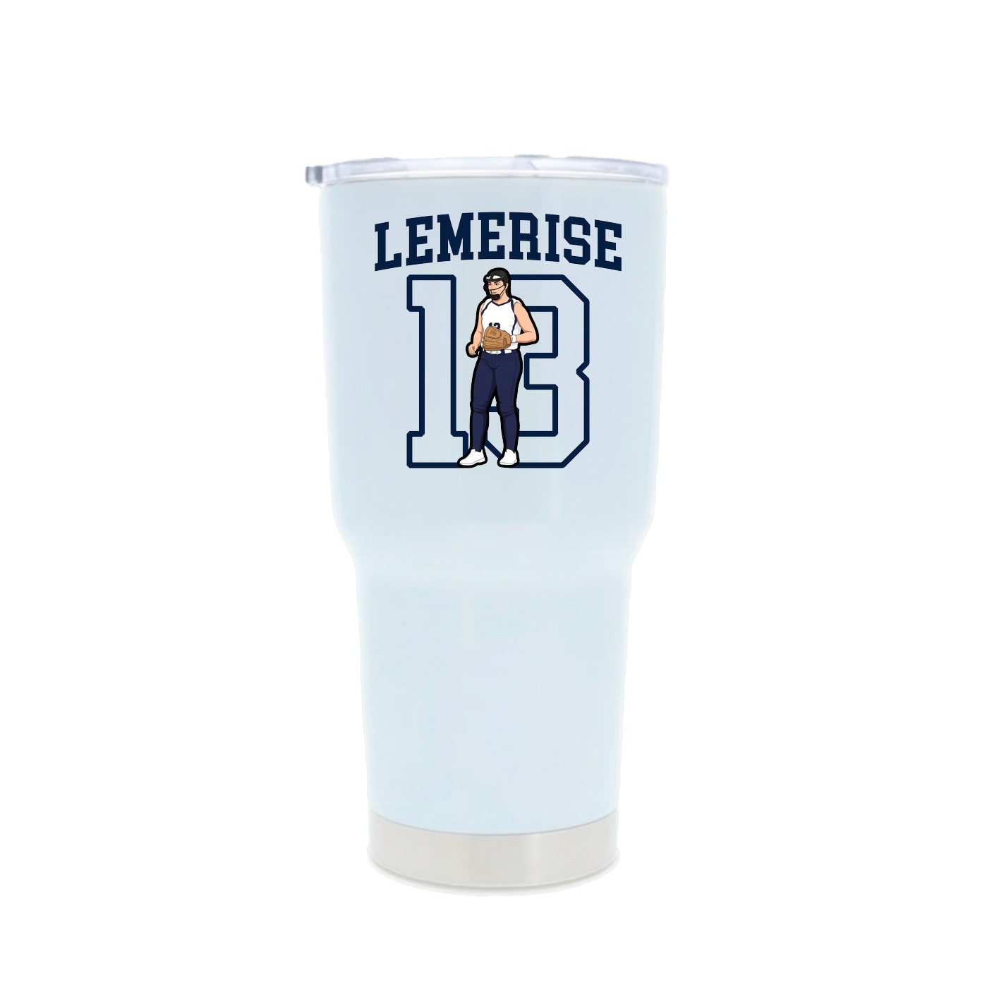 30oz Stainless Steel Tumbler — Shirsey in White