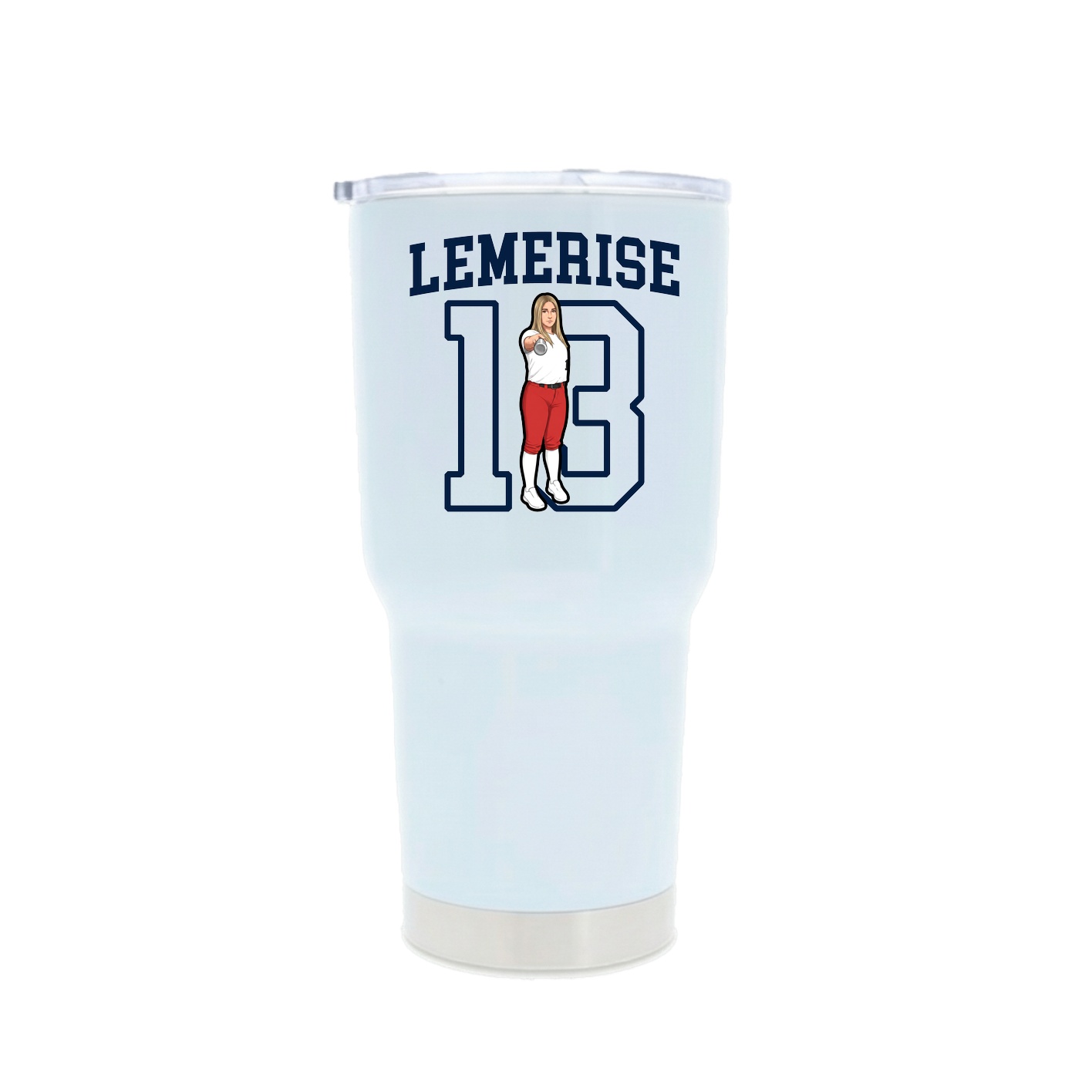 30oz Stainless Steel Tumbler — Shirsey in White