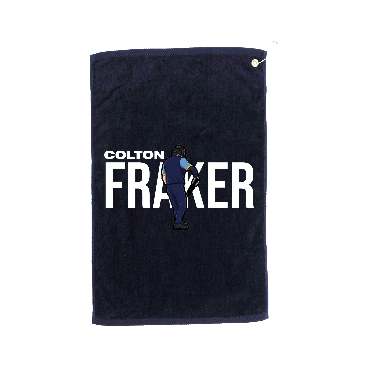 Golf Towel — Player Name in Navy