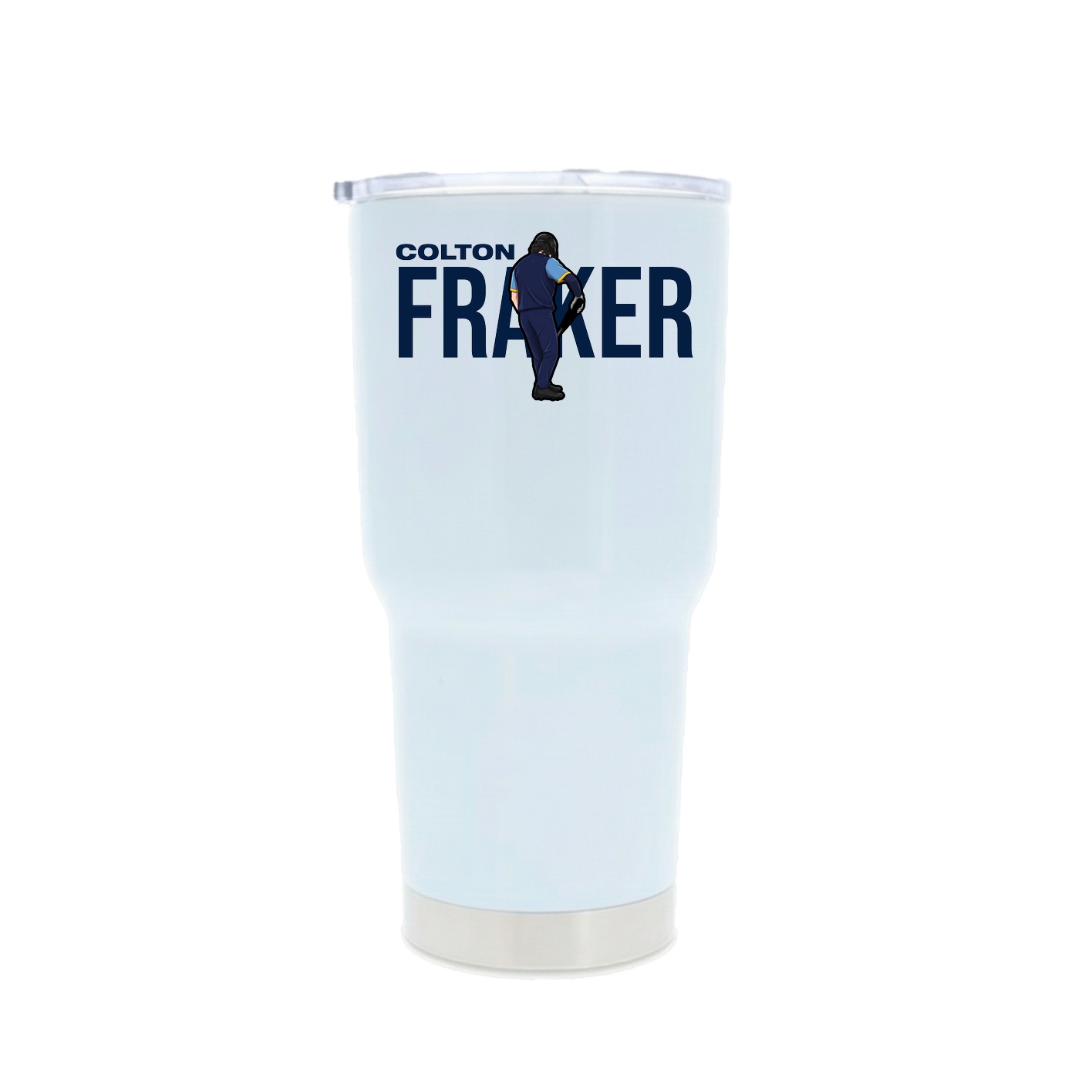 30oz Stainless Steel Tumbler — Player Name in White