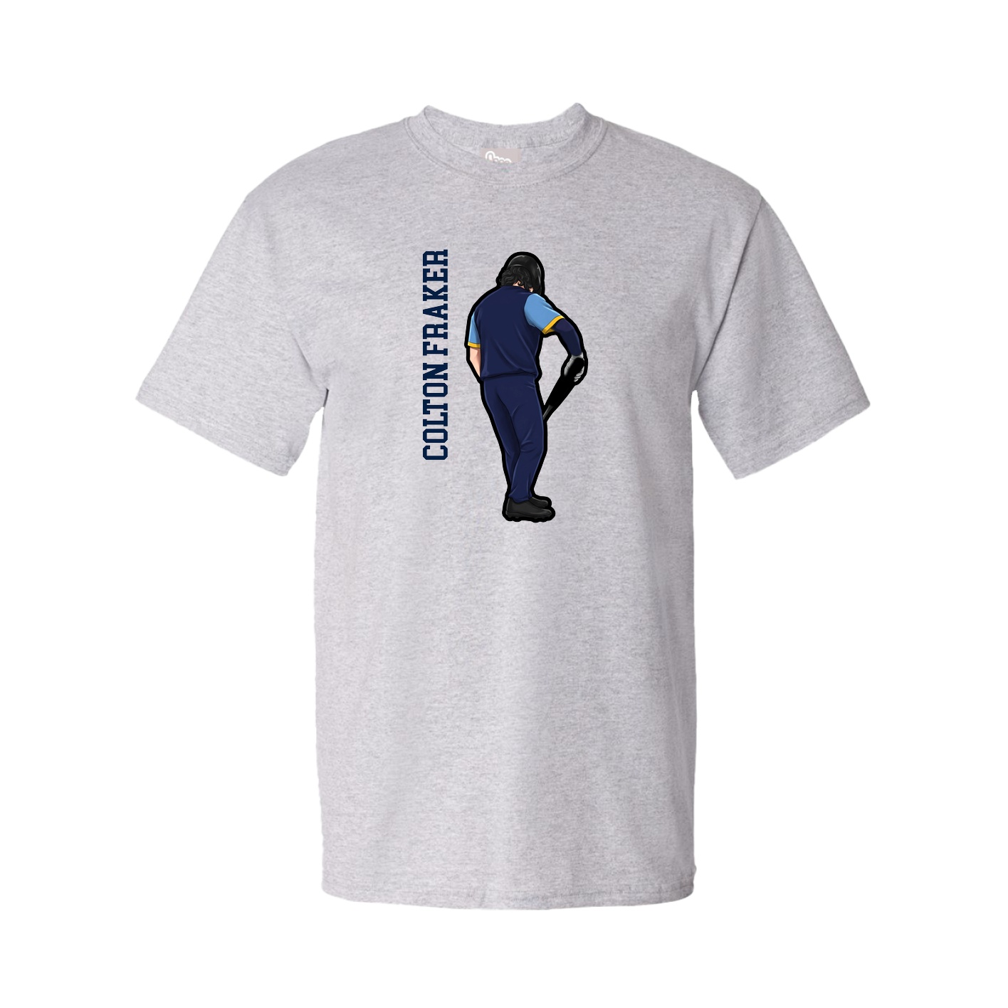Tee — Name Vertical in Grey