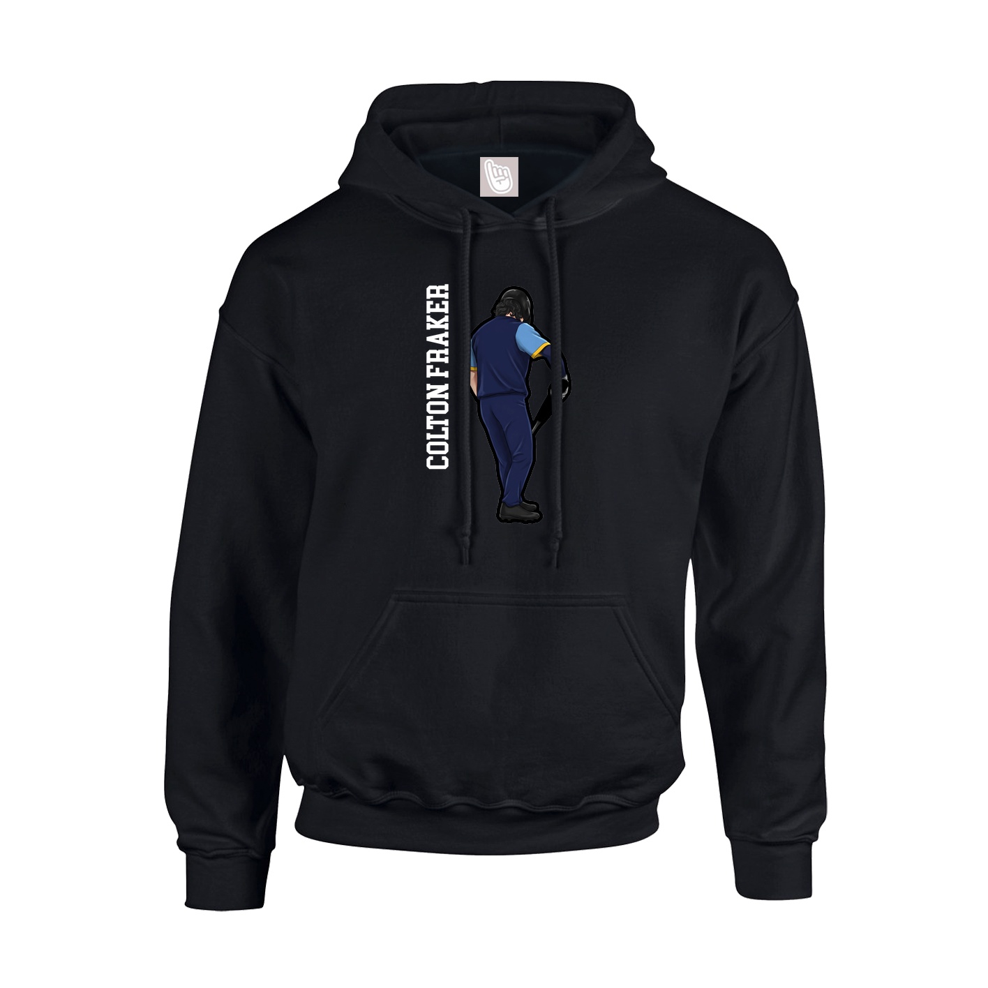 Hoodie — Name Vertical in Black