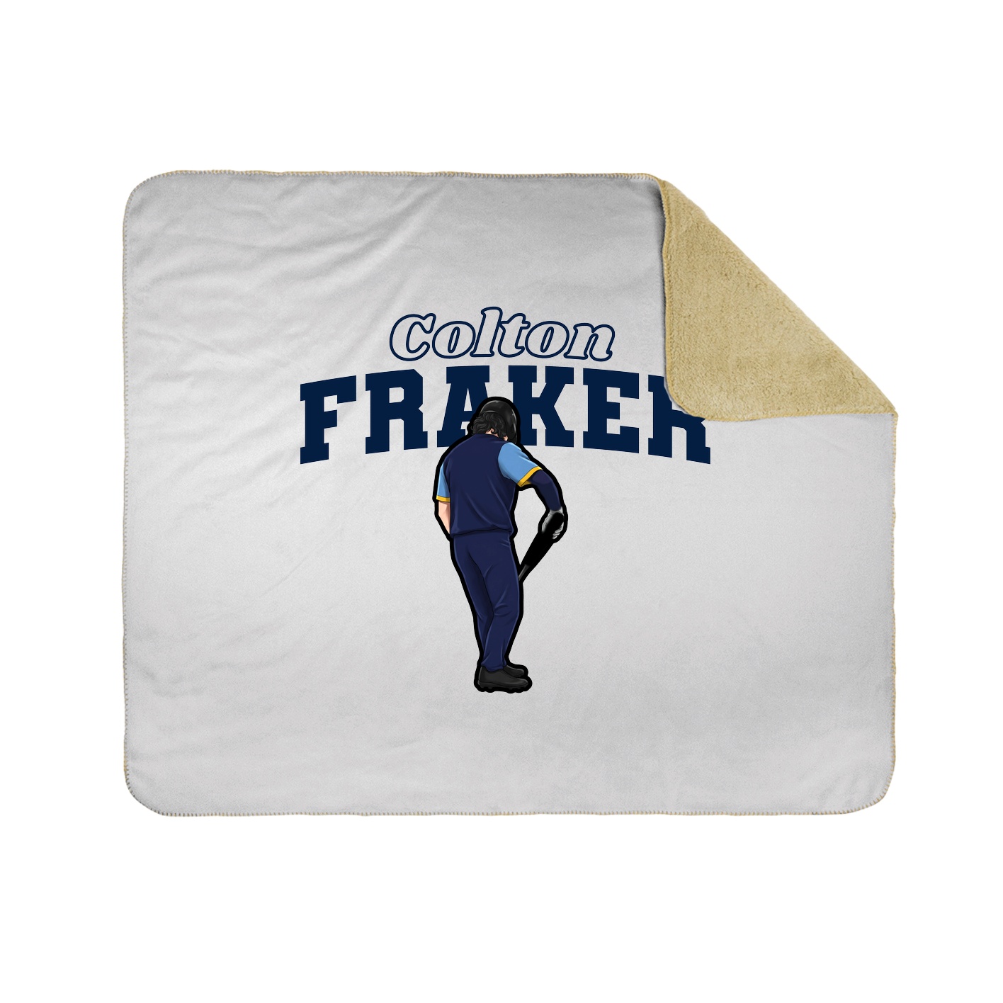 Throw Blanket — Name Arch in White