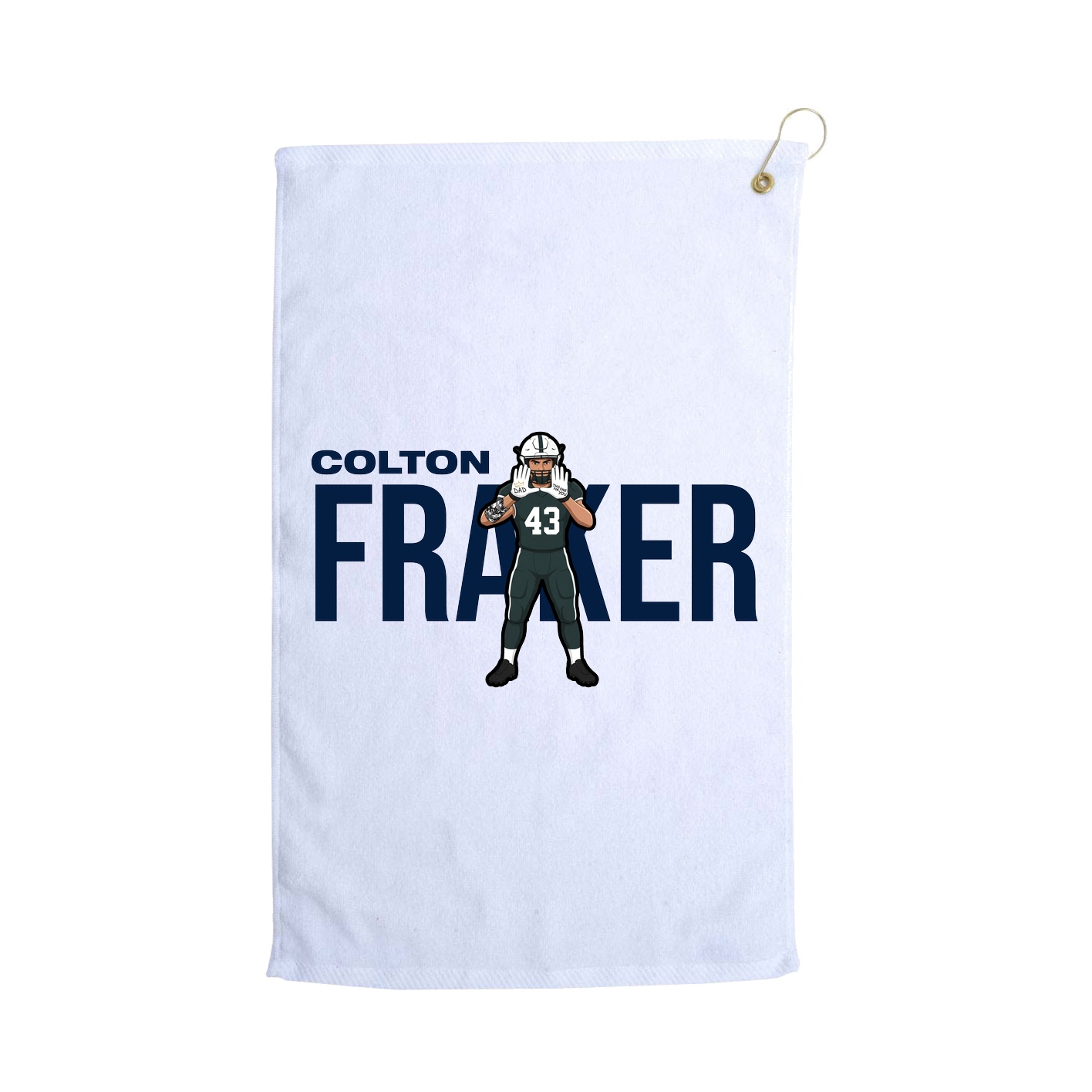 Golf Towel — Player Name in White