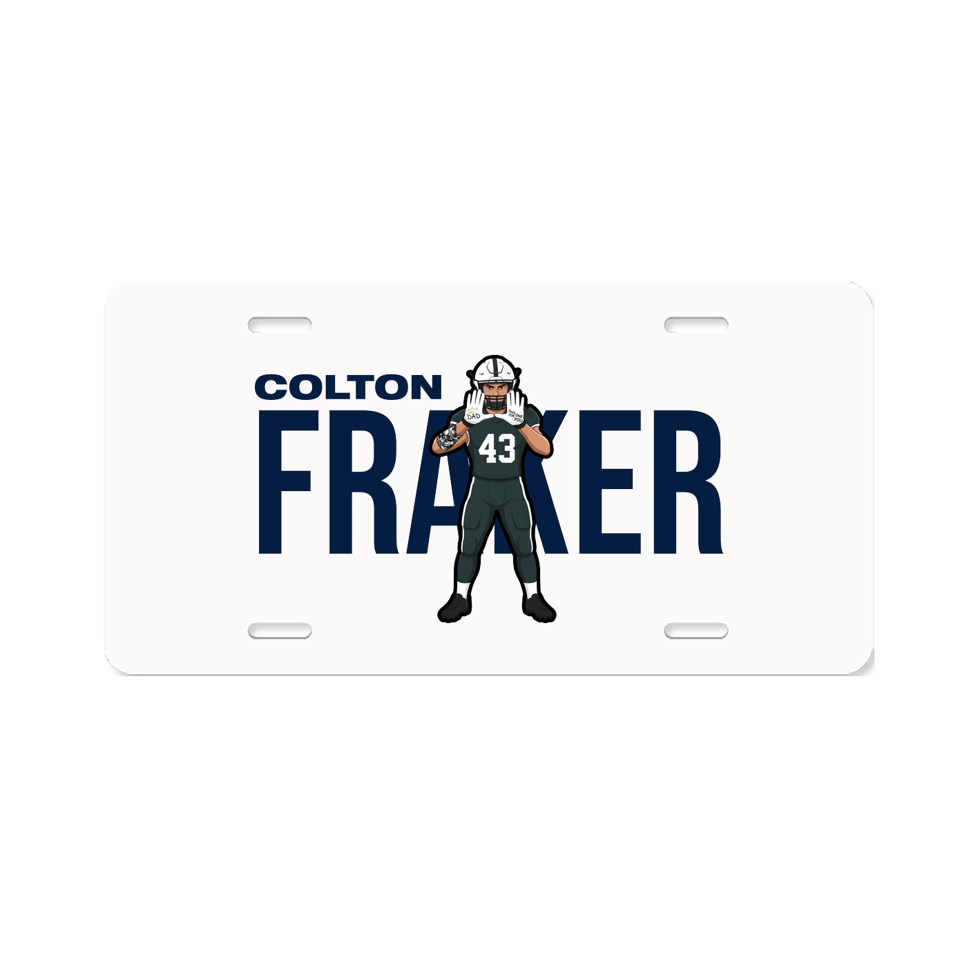 License Plate — Player Name in Classic