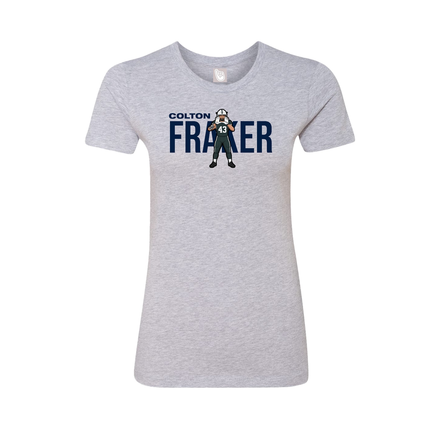 Fitted Women's Tee — Player Name in Grey