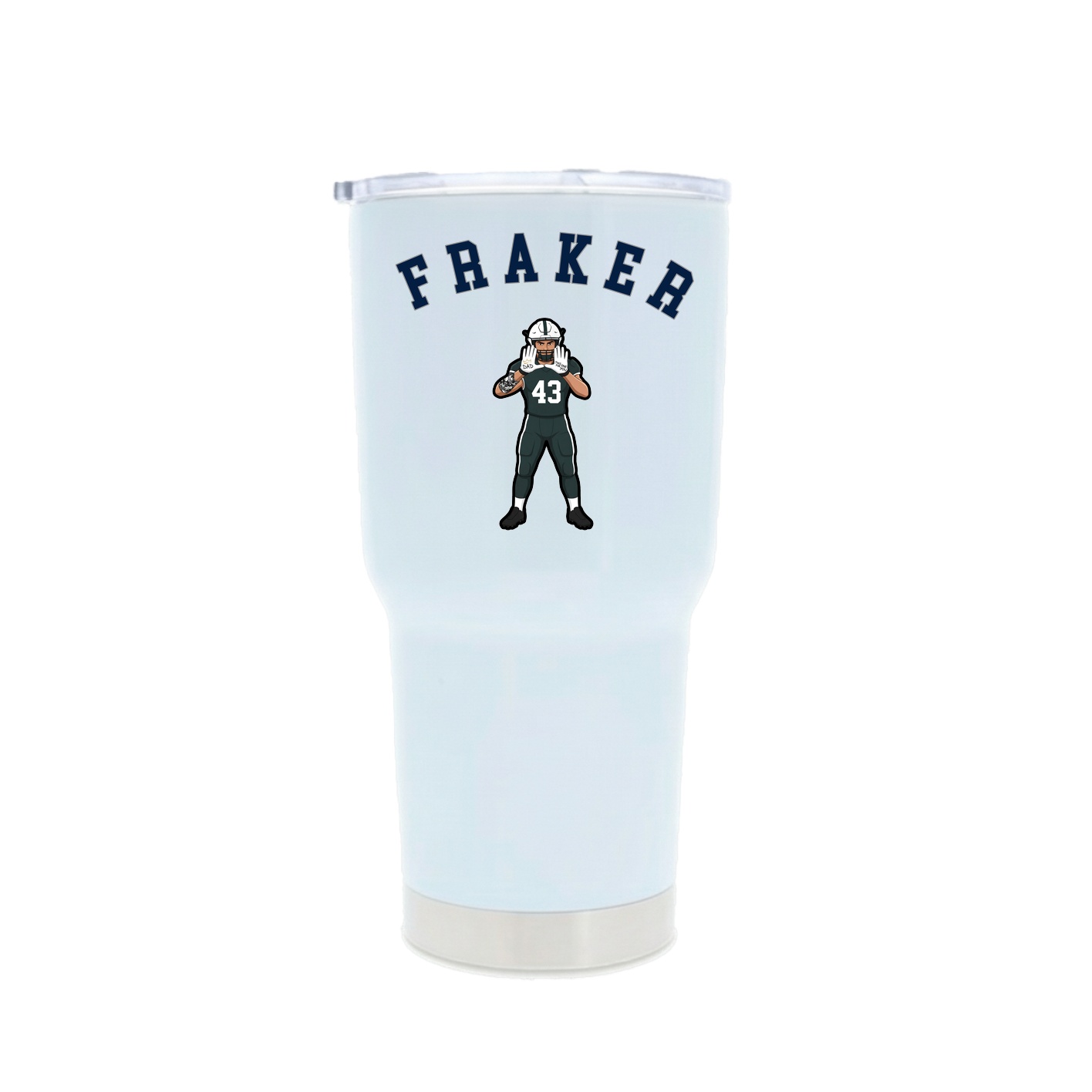 30oz Stainless Steel Tumbler — Shirsey Arch in White