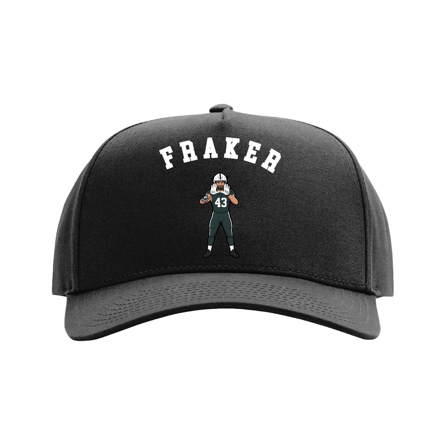 Full Fabric Five-Panel Champ Cap — Shirsey Arch in Black