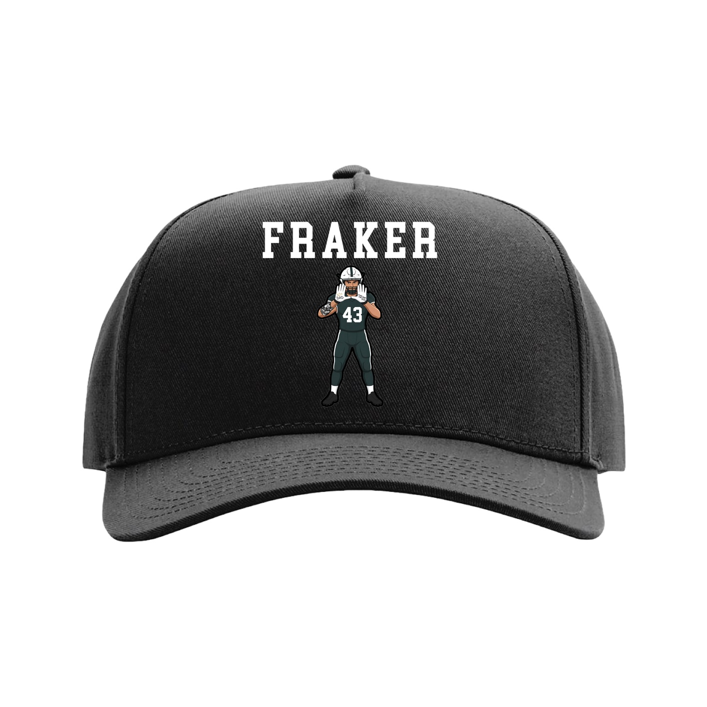 Full Fabric Five-Panel Champ Cap — Shirsey in Black