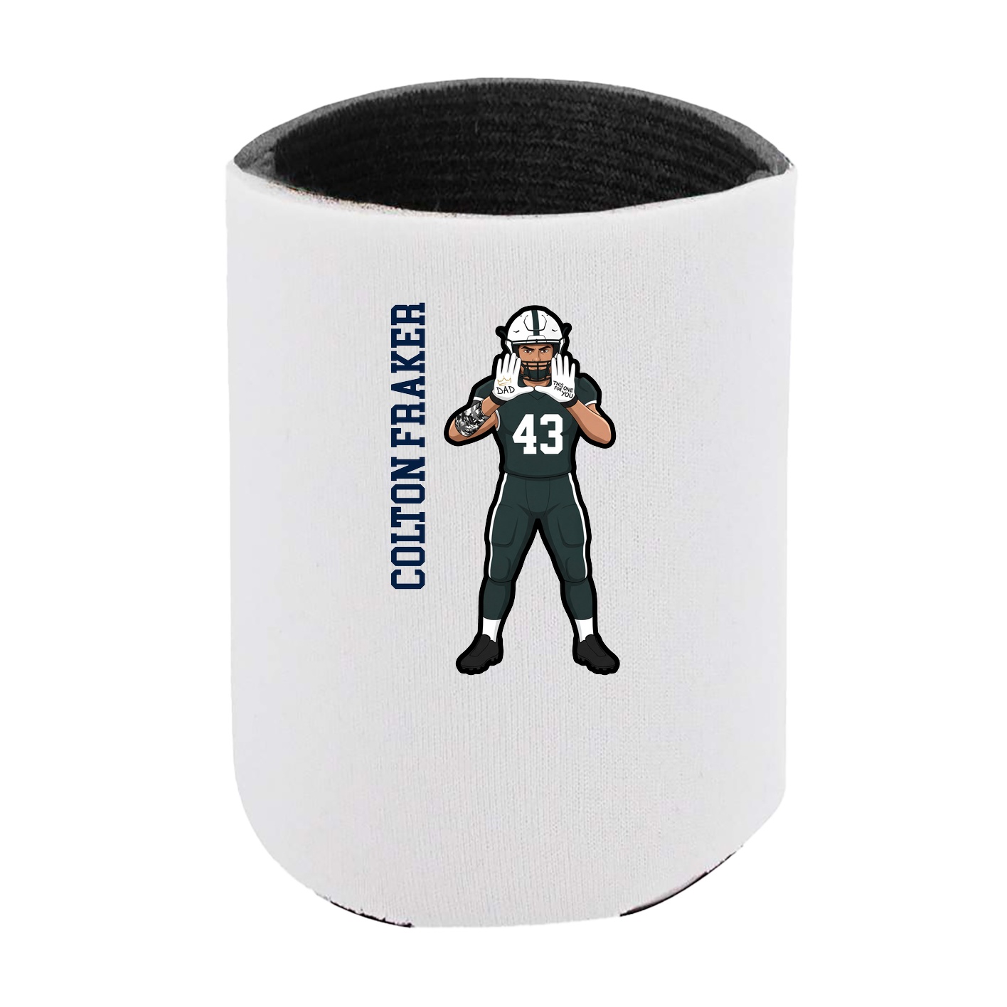 Can Holder — Name Vertical in White