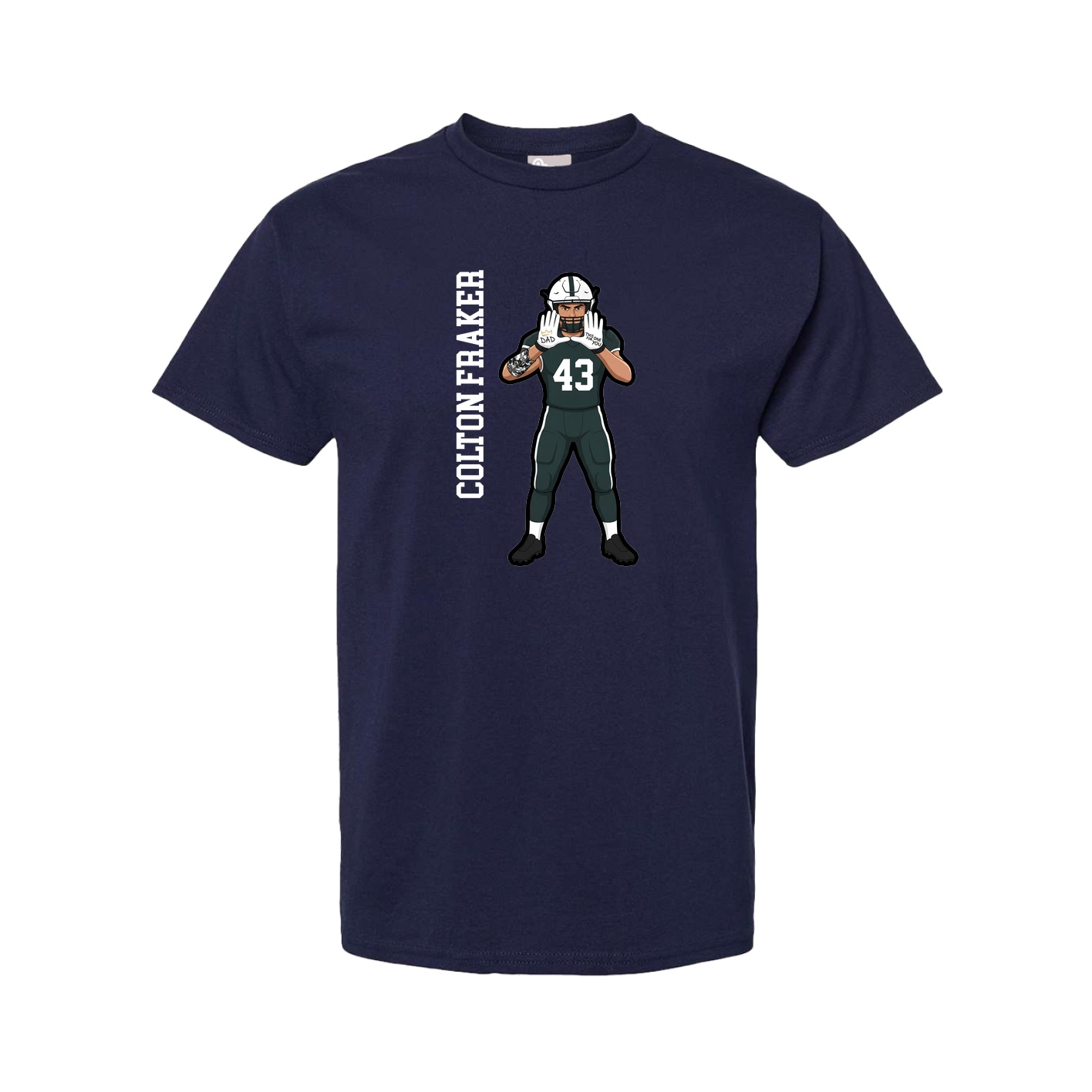 Tee — Name Vertical in Navy