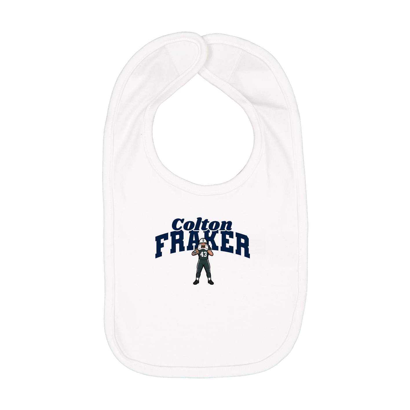 Infant Bib — Signature Arch in White