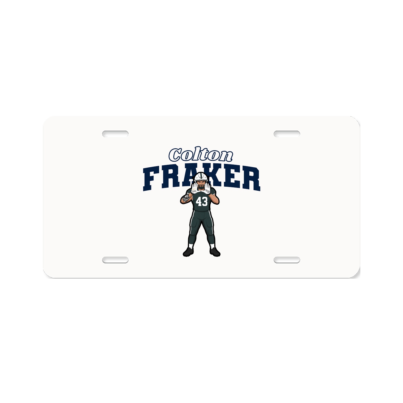 License Plate — Name Arch in Classic