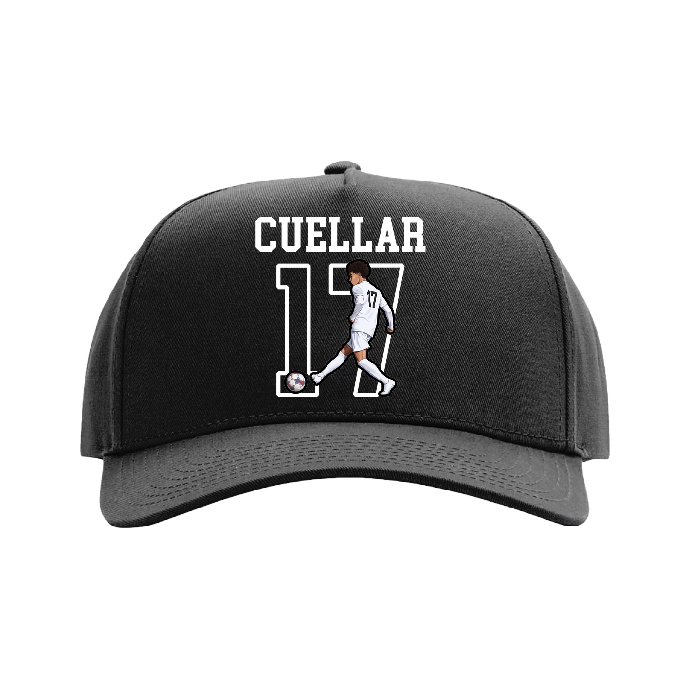 Full Fabric Five-Panel Champ Cap — Shirsey in Black