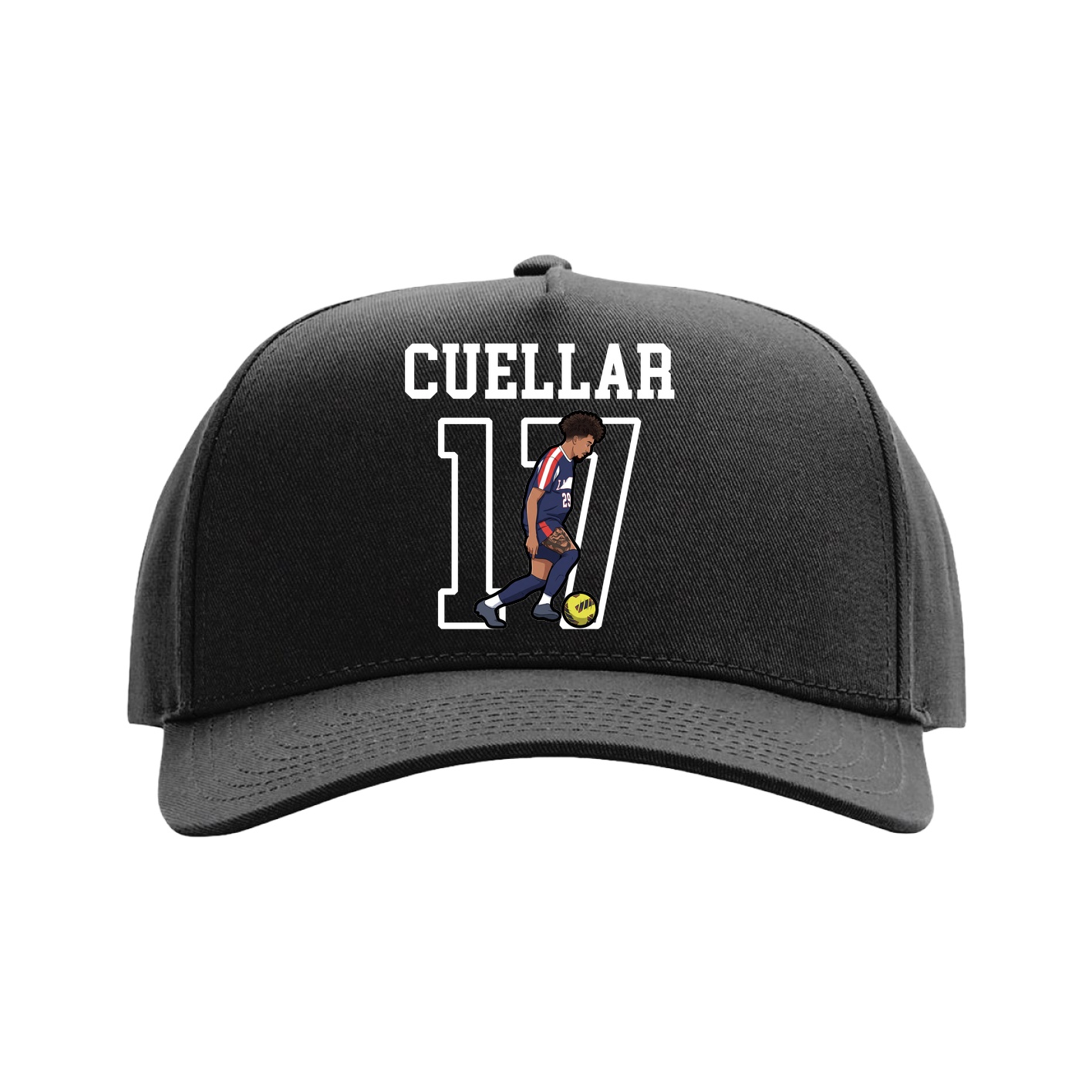 Full Fabric Five-Panel Champ Cap — Shirsey in Black