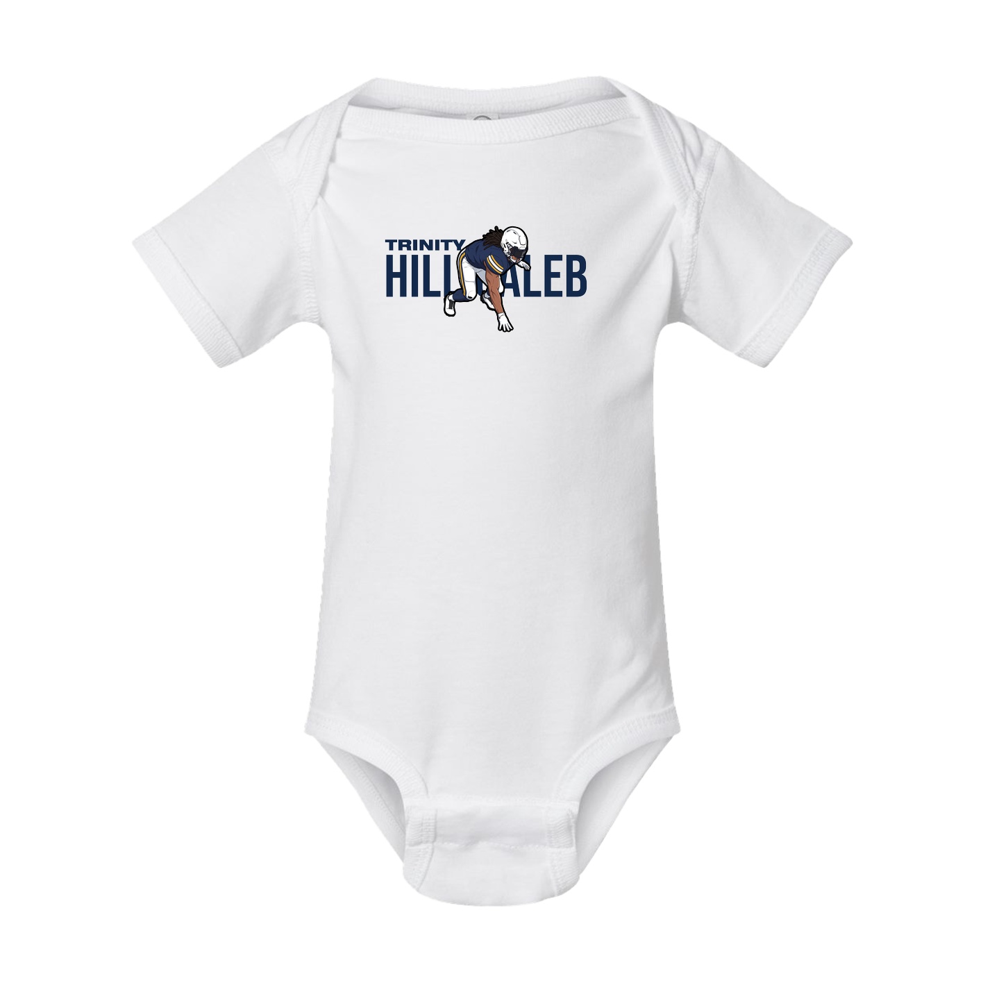Baby Onesie — Player Name in White