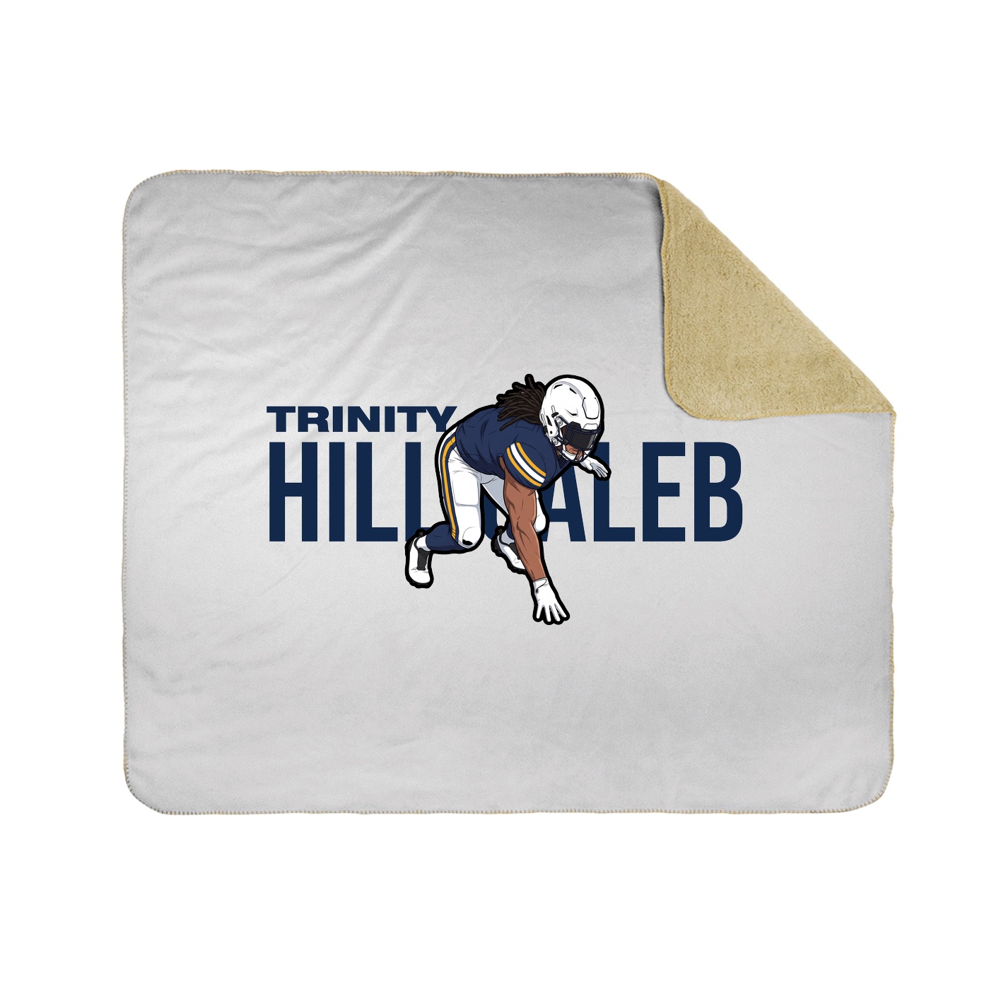 Throw Blanket — Player Name in White