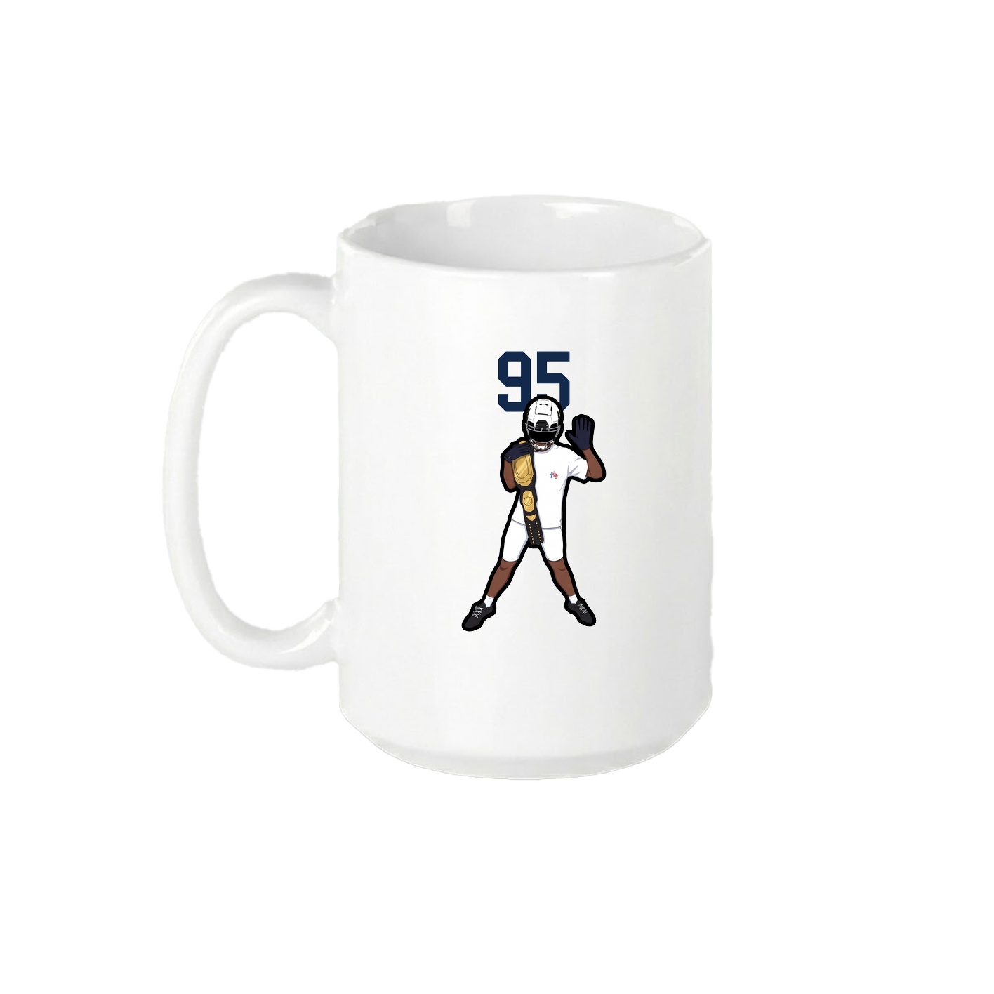 15oz Coffee Mug — Number Top in White