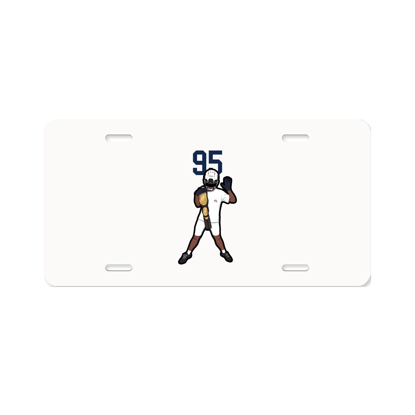 License Plate — Number Top in Classic