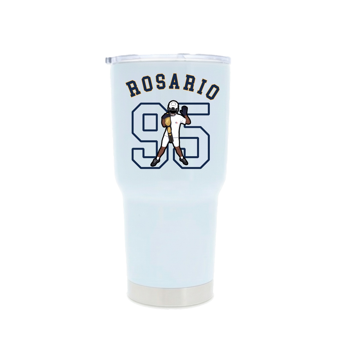 30oz Stainless Steel Tumbler — Shirsey Arch in White
