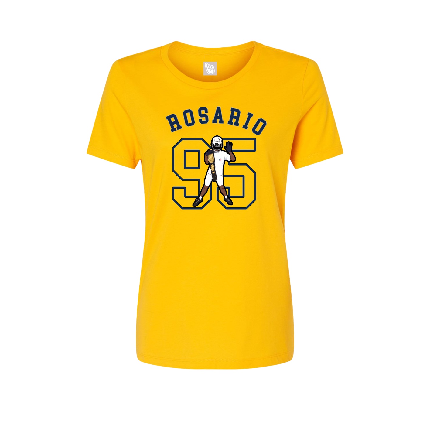 Fitted Women's Tee — Shirsey Arch in Gold