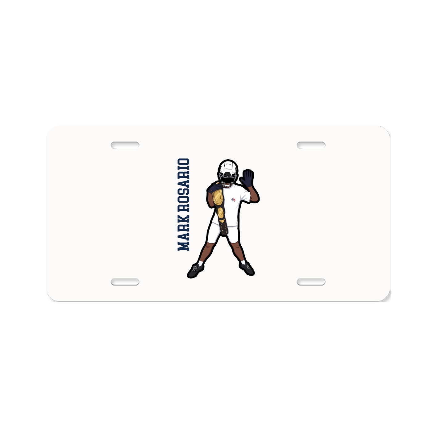 License Plate — Name Vertical in Classic