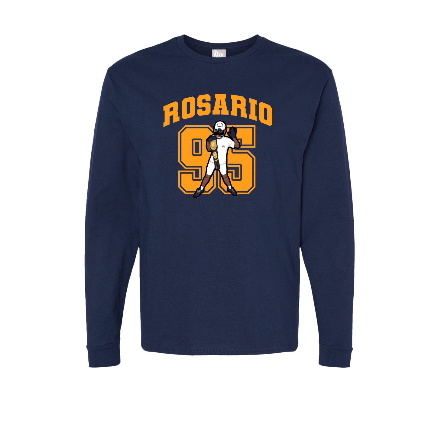 Long Sleeve Tee — Number in Navy