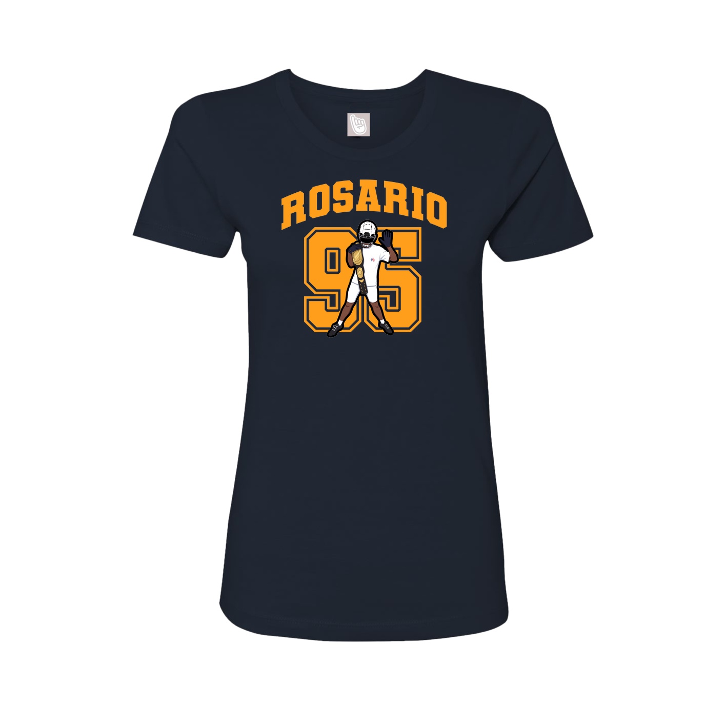 Fitted Women's Tee — Number in Navy