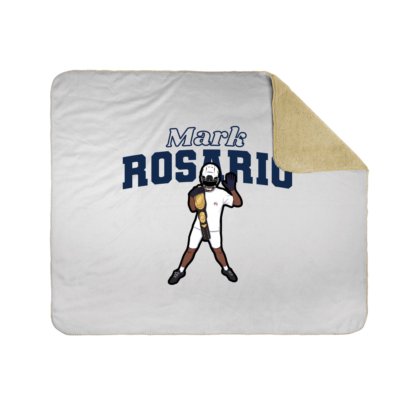 Throw Blanket — Name Arch in White