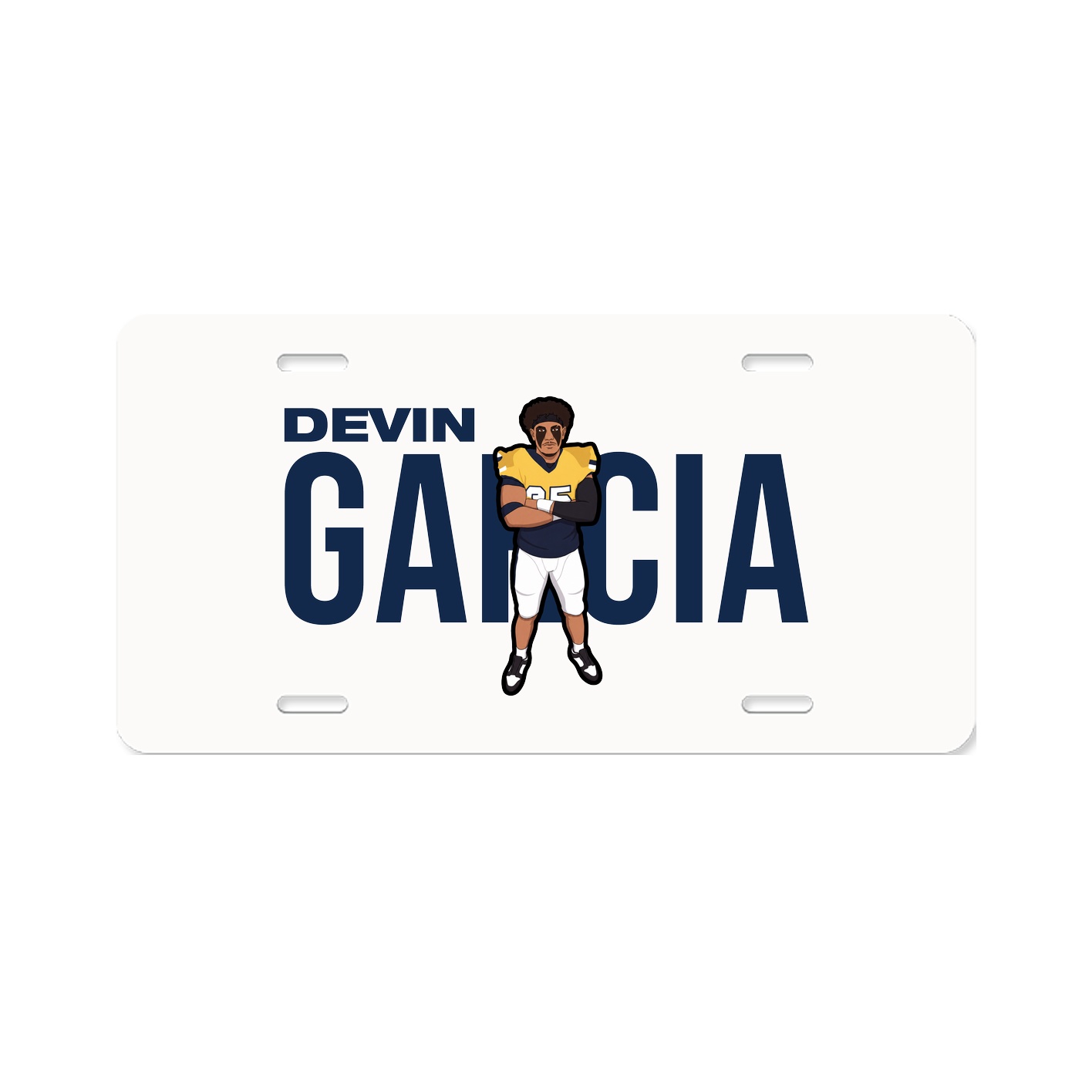 License Plate — Player Name in Classic