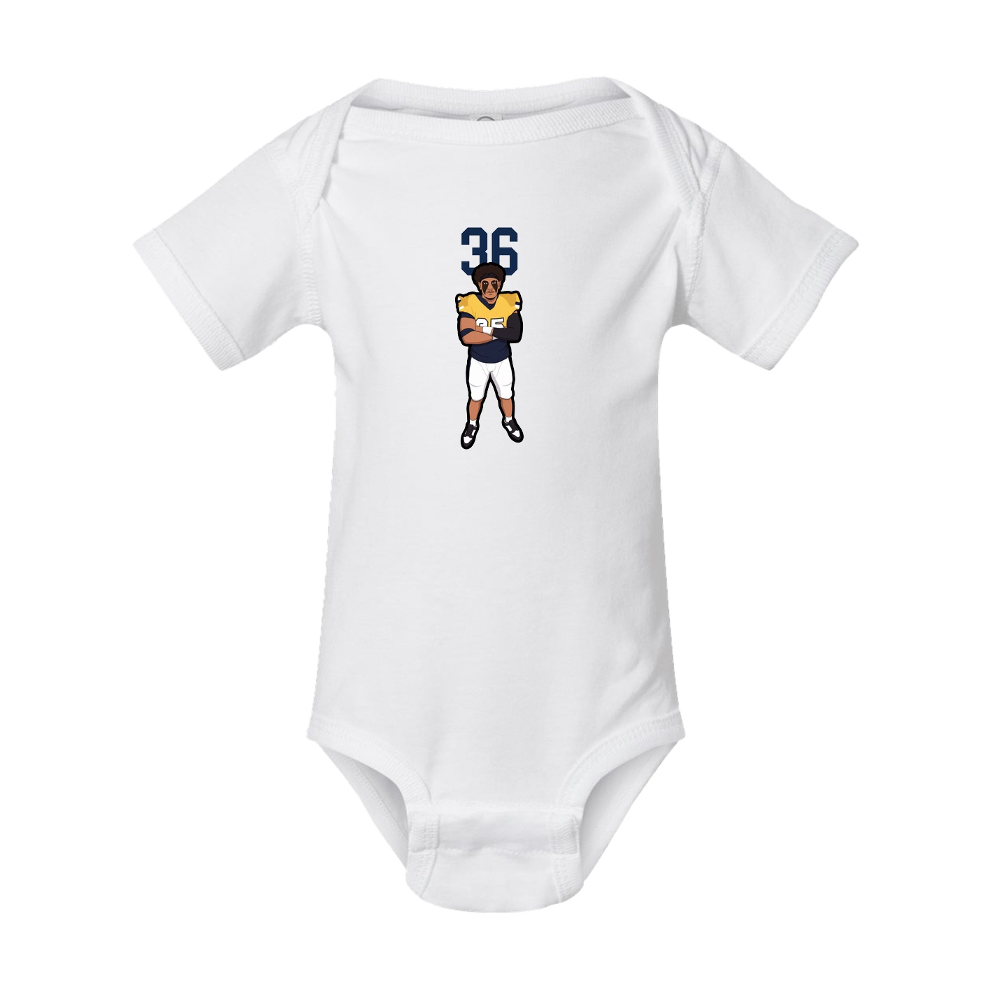Baby Onesie — Number Top in White