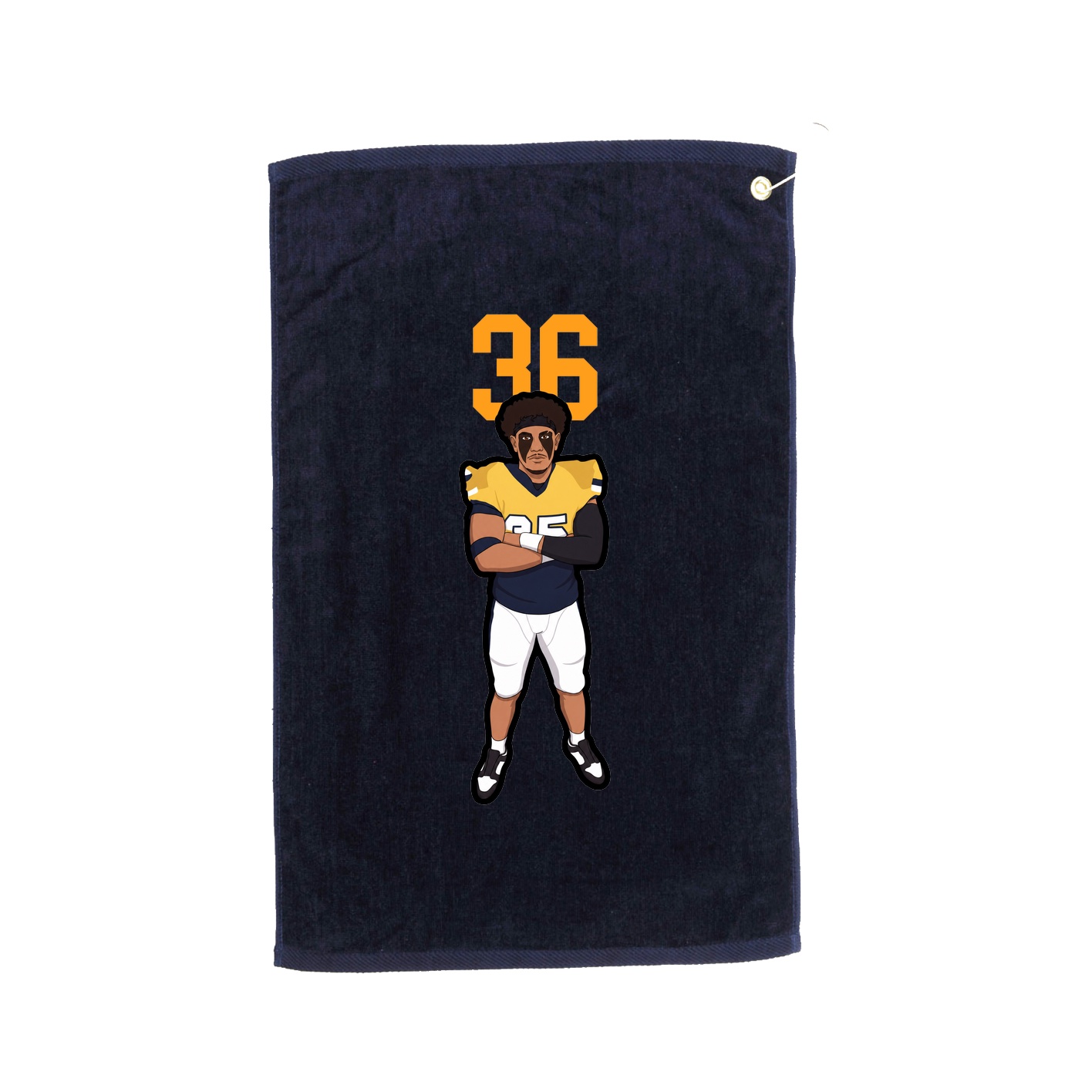 Golf Towel — Number Top in Navy