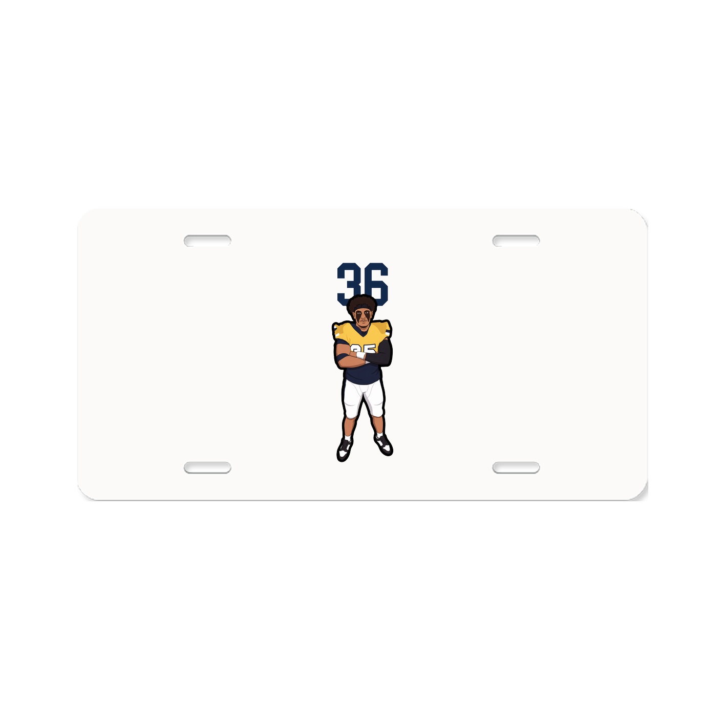 License Plate — Number Top in Classic