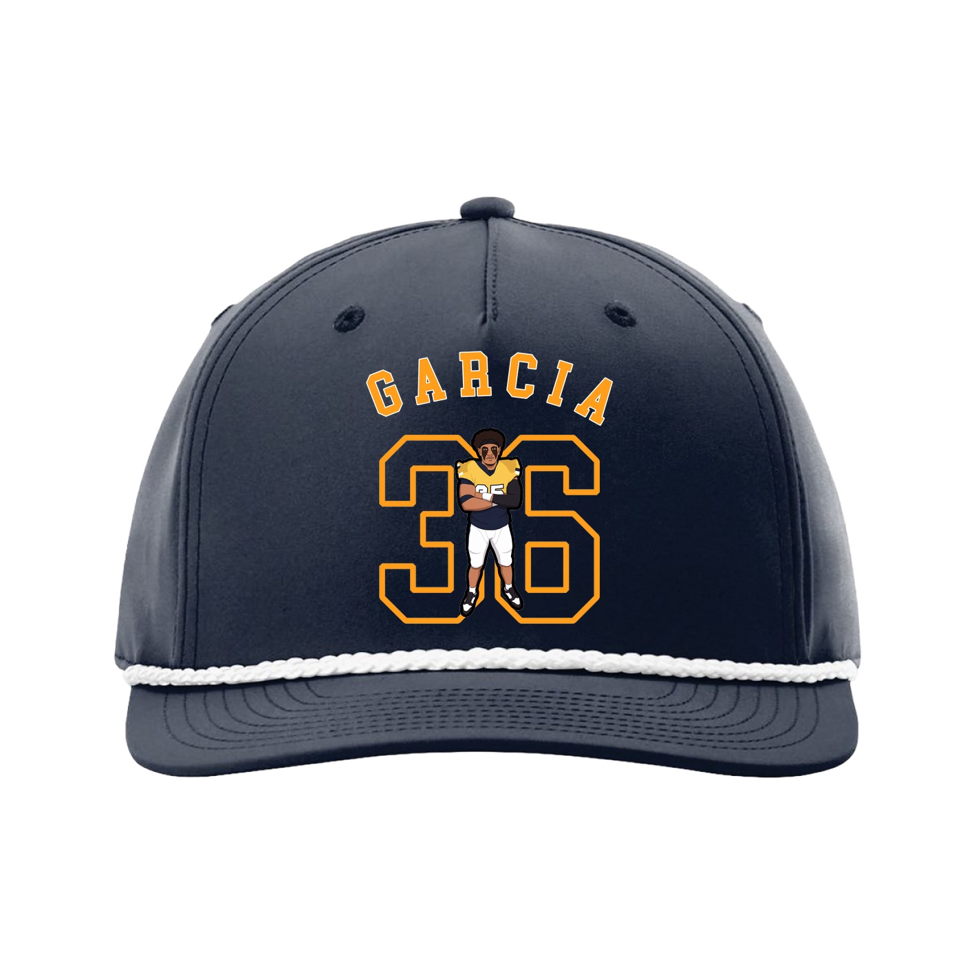 Five-Panel Classic Rope Cap — Shirsey Arch in Navy