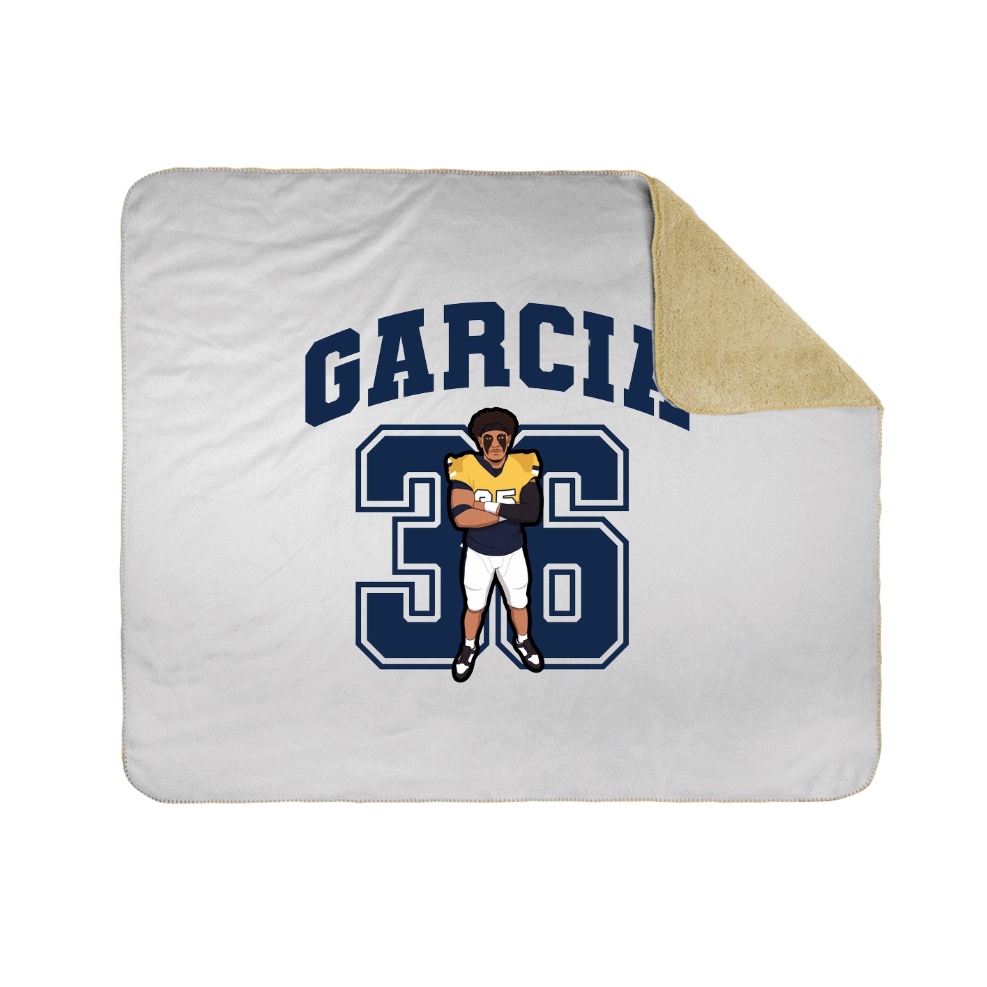 Throw Blanket — Number in White