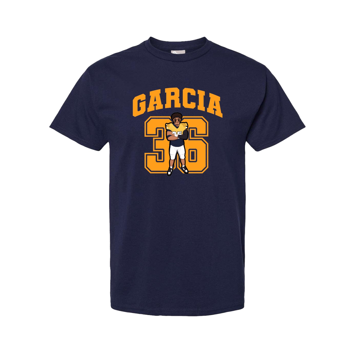 Youth Tee — Number in Navy