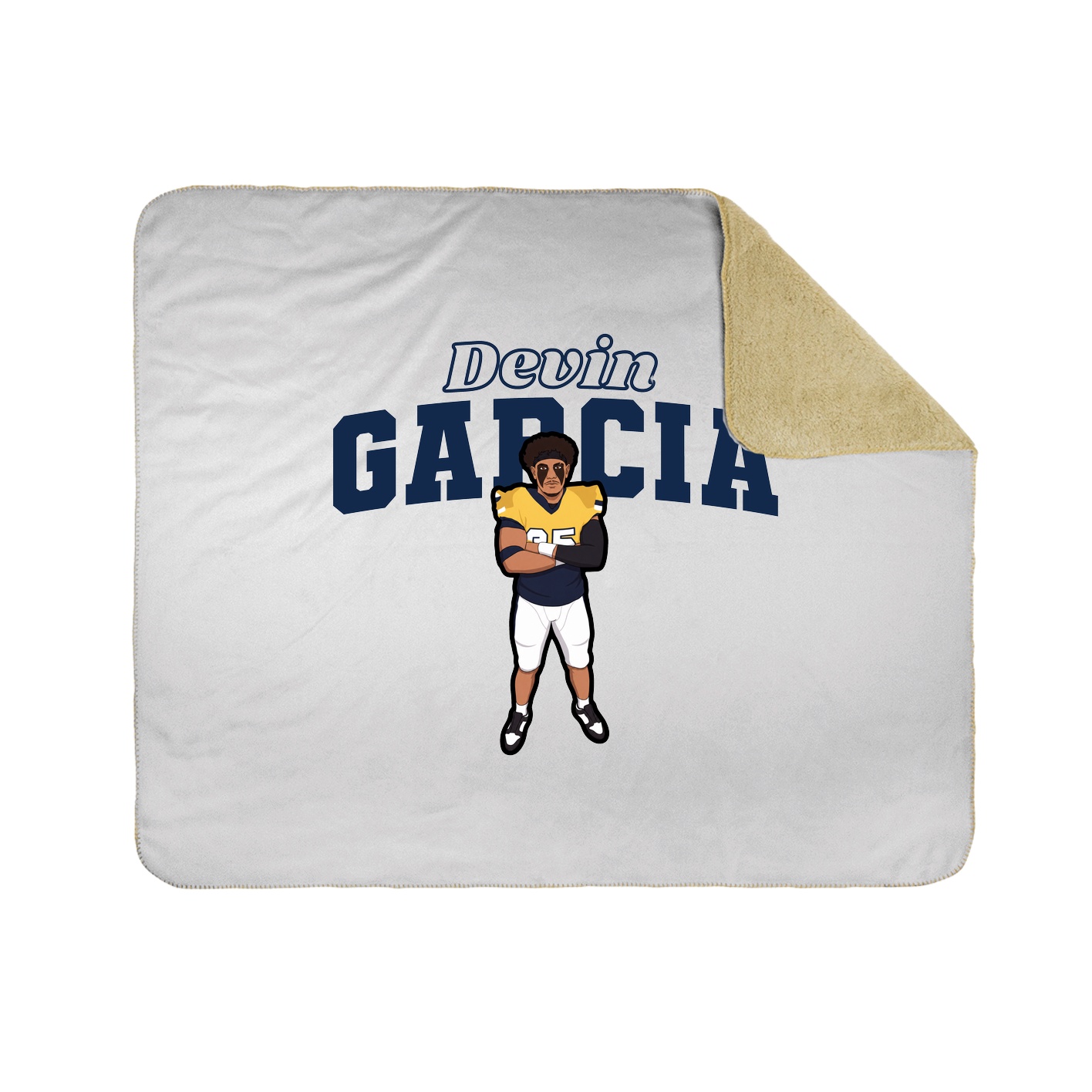 Throw Blanket — Name Arch in White