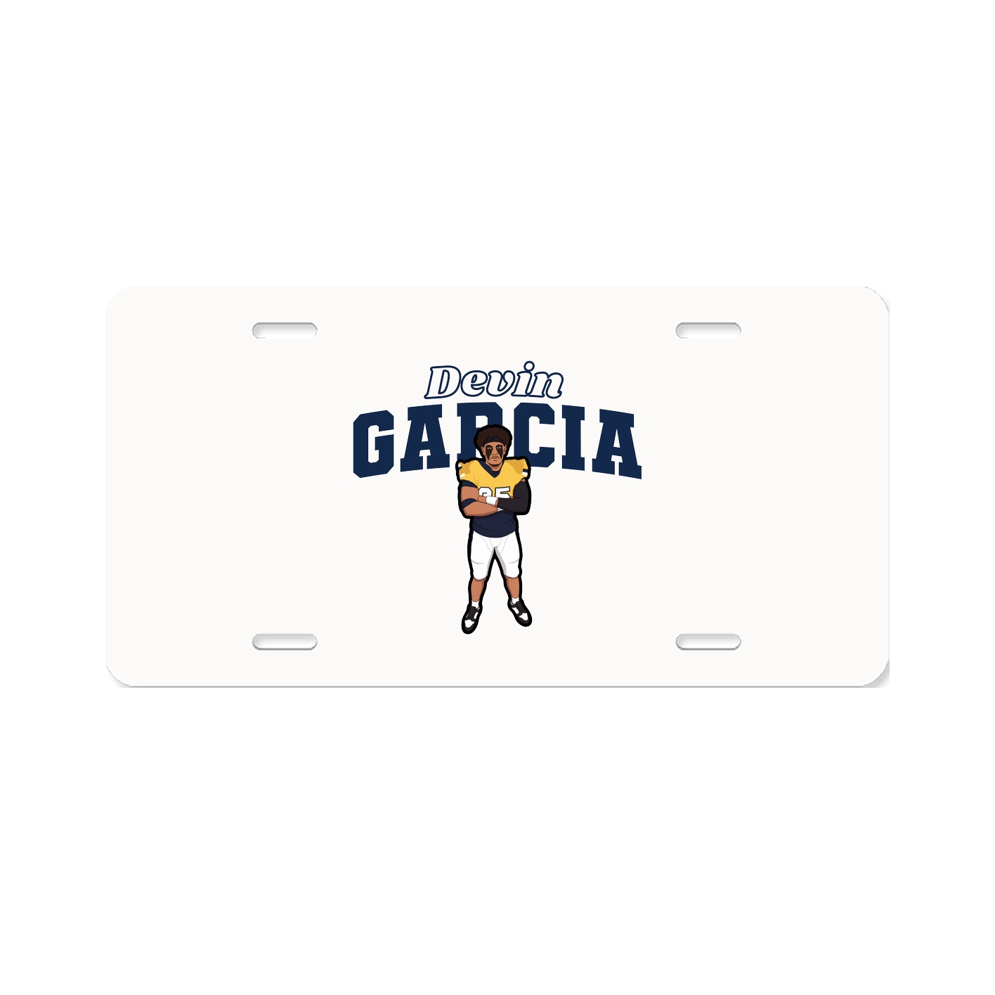 License Plate — Name Arch in Classic