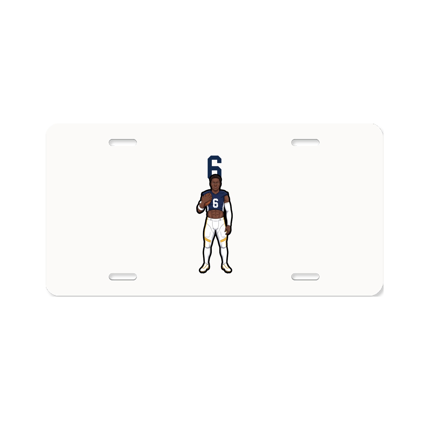 License Plate — Number Top in Classic