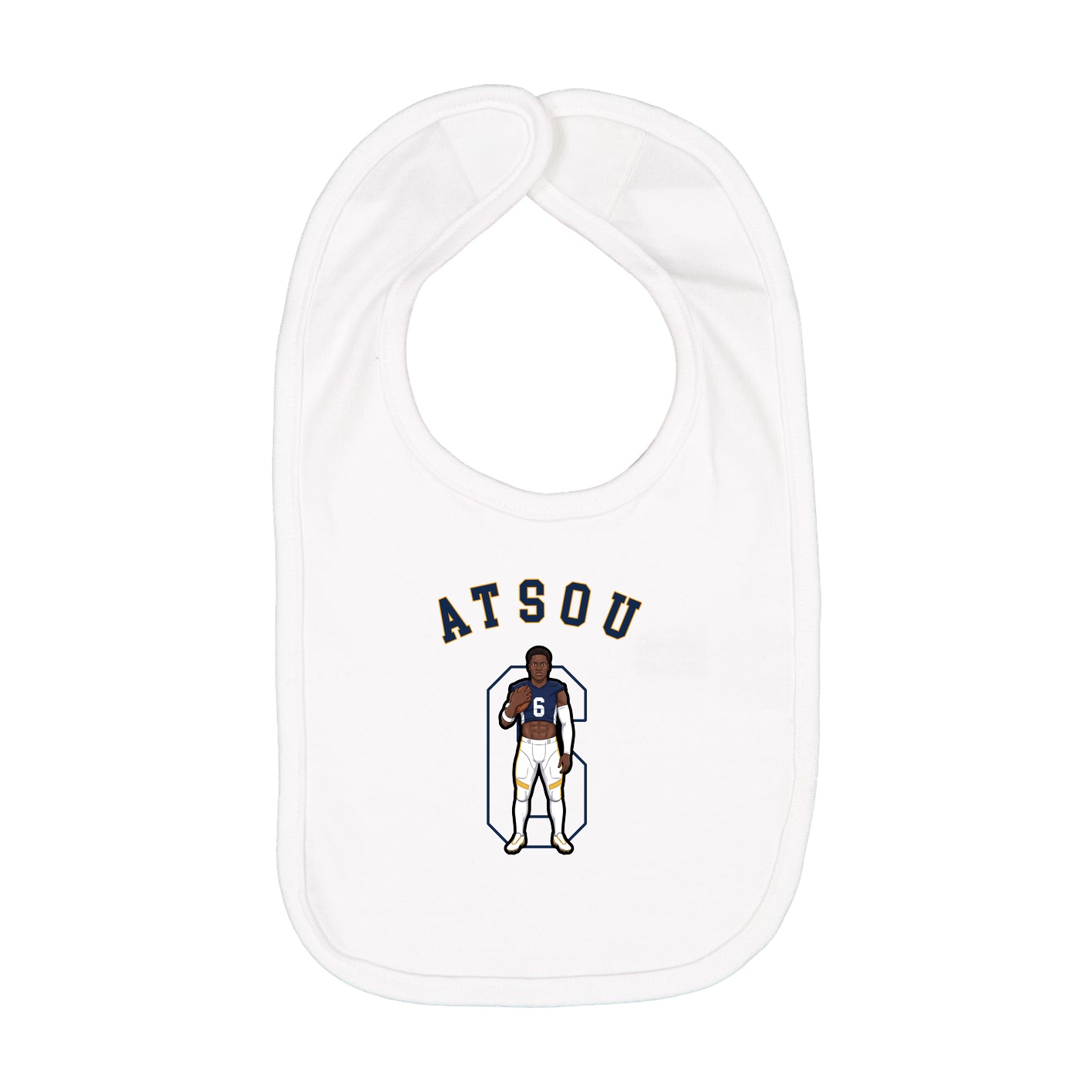 Infant Bib — Shirsey Arch in White