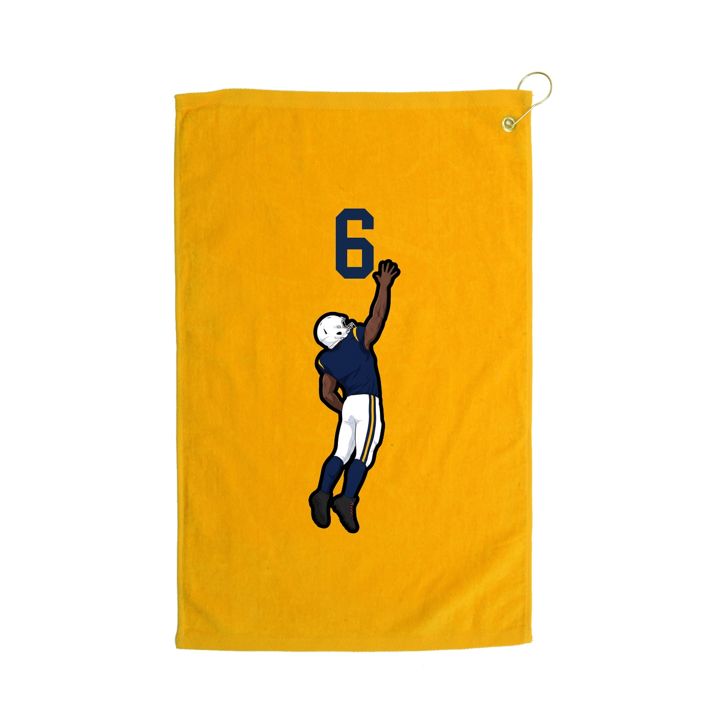 Golf Towel — Number Top in Gold