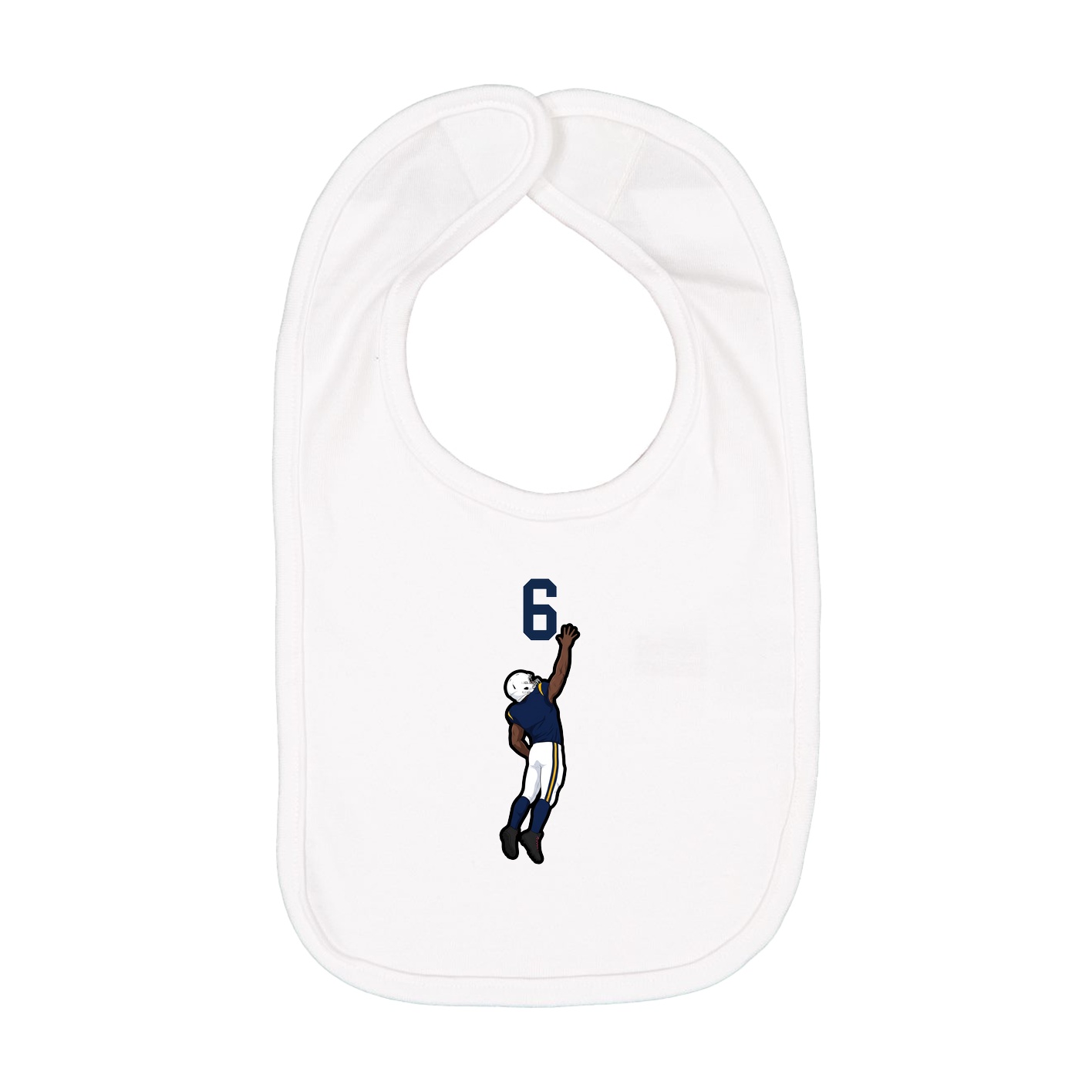 Infant Bib — Number Top in White