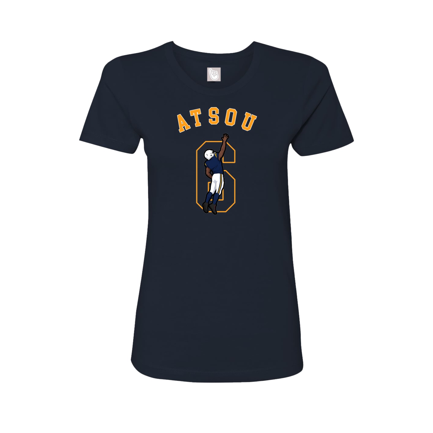Fitted Women's Tee — Shirsey Arch in Navy