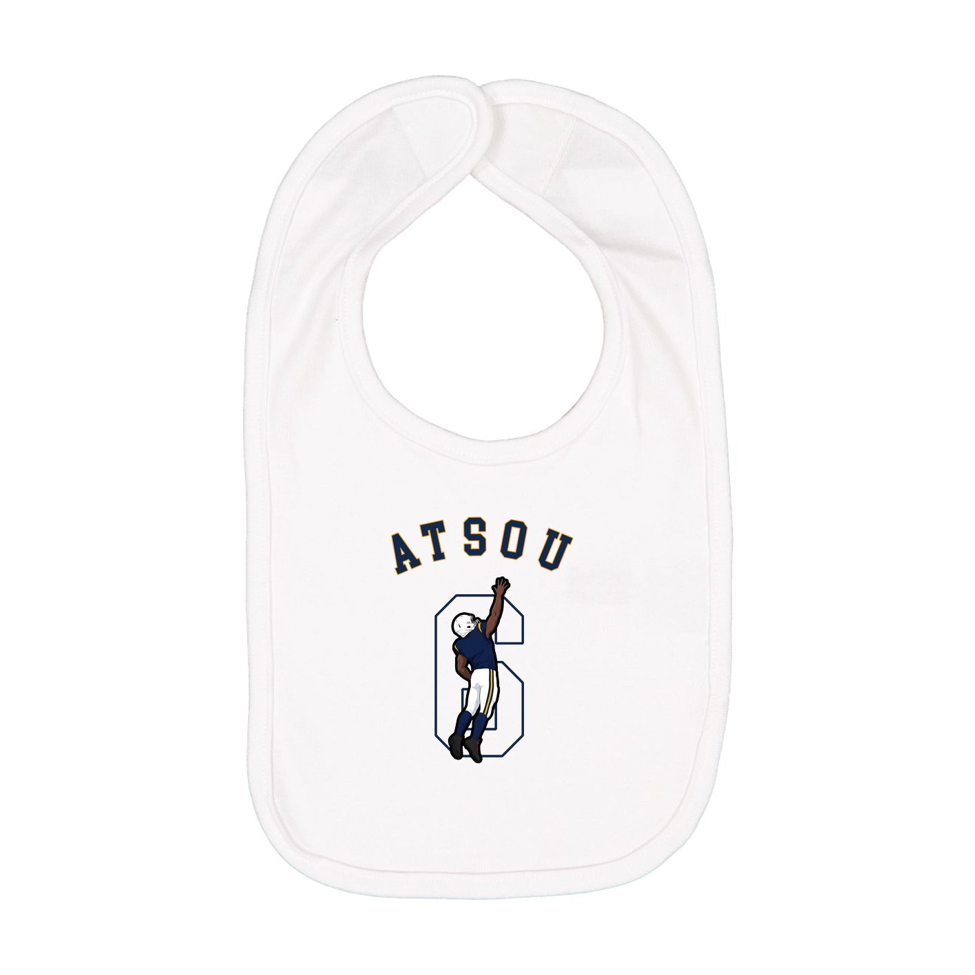 Infant Bib — Shirsey Arch in White